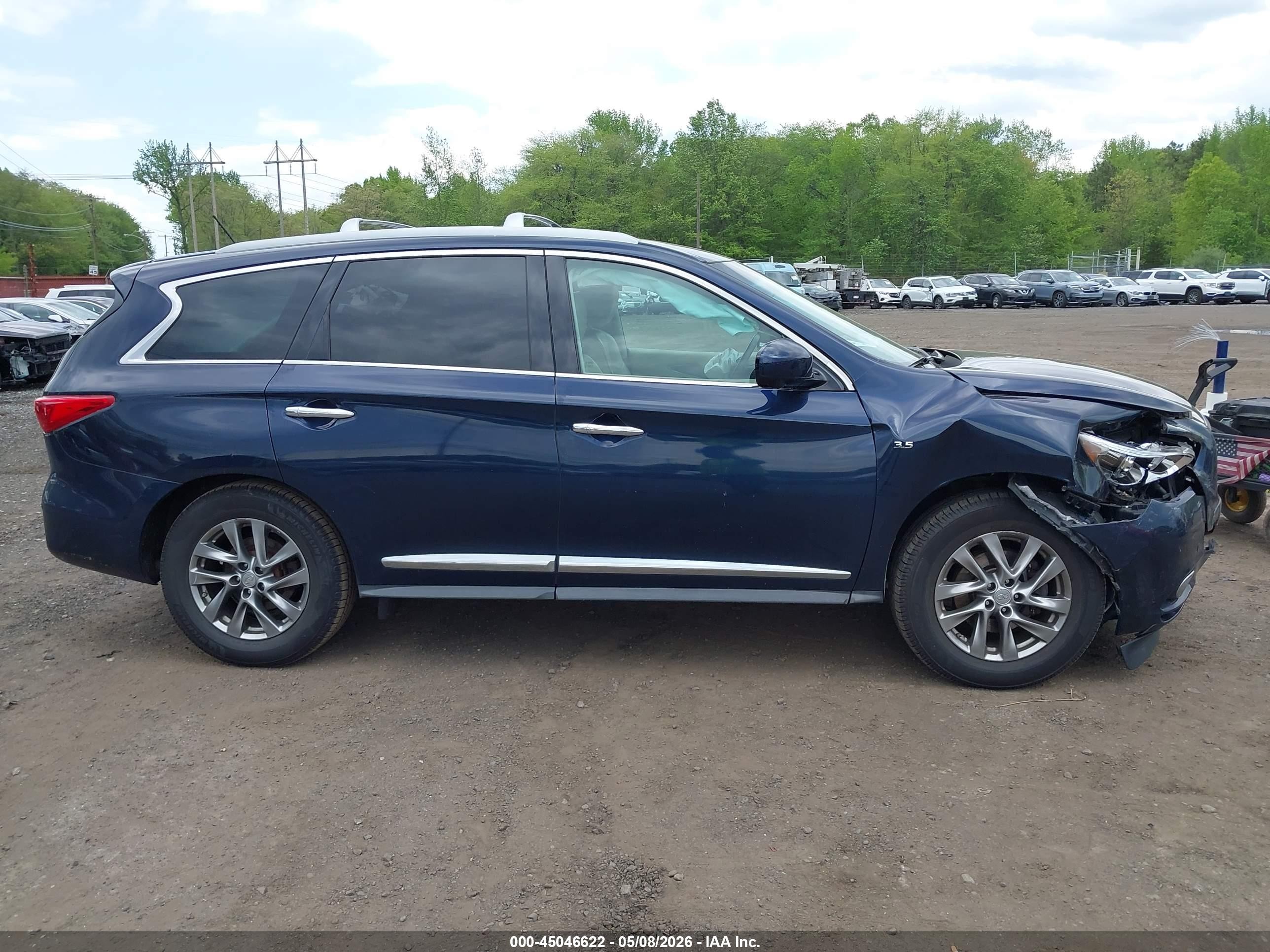2015 Infiniti Qx60 Синий vin: 5N1AL0MM9FC544833