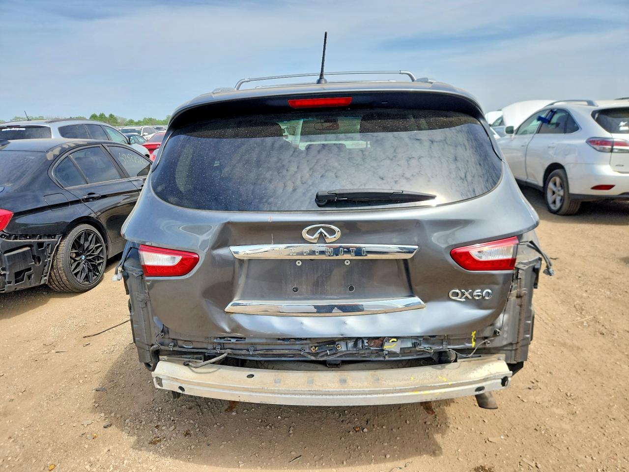 2015 Infiniti Qx60 Base Gray vin: 5N1AL0MM9FC558344