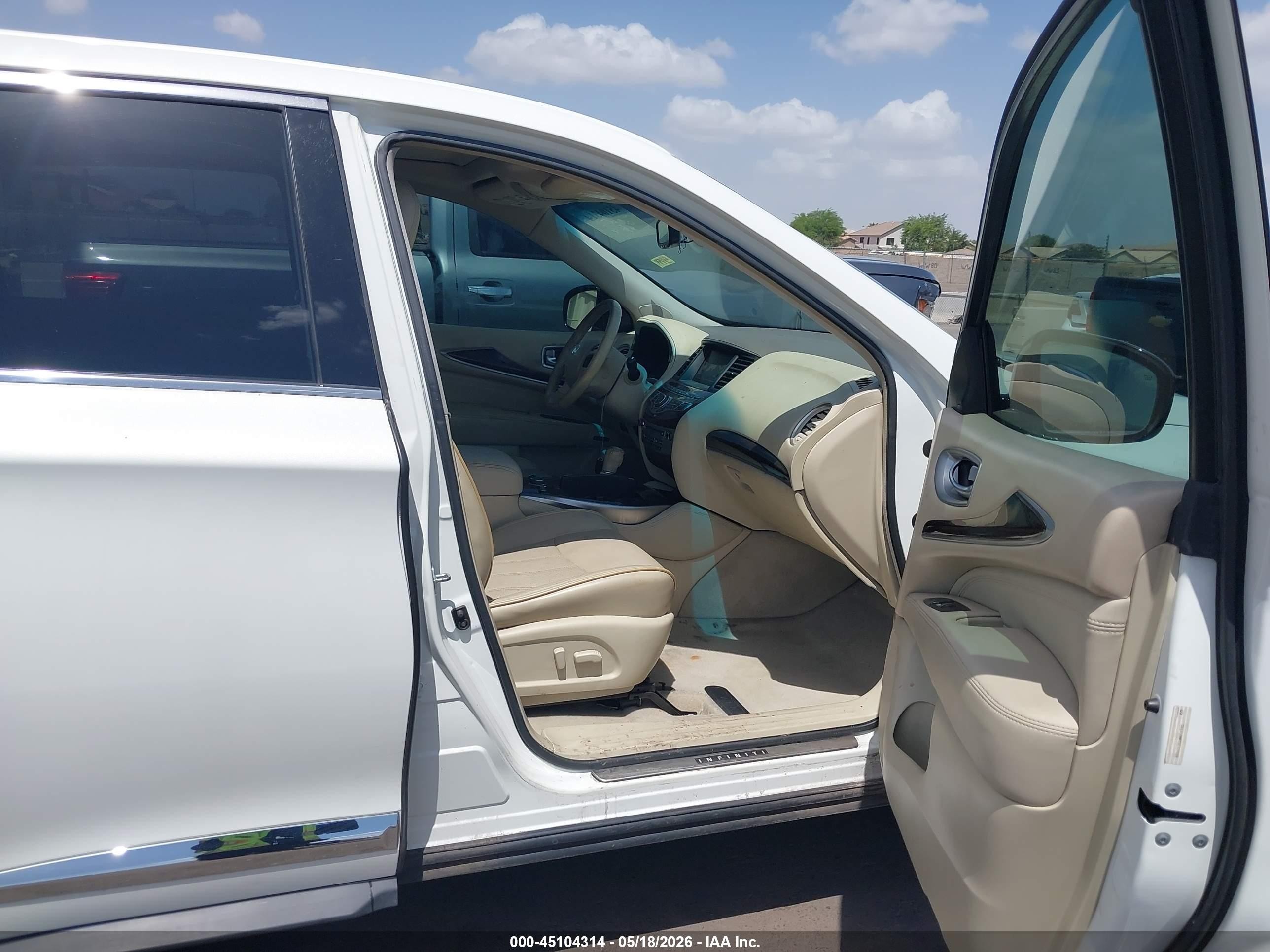 2013 Infiniti Jx35   White vin: 5N1AL0MMXDC327028