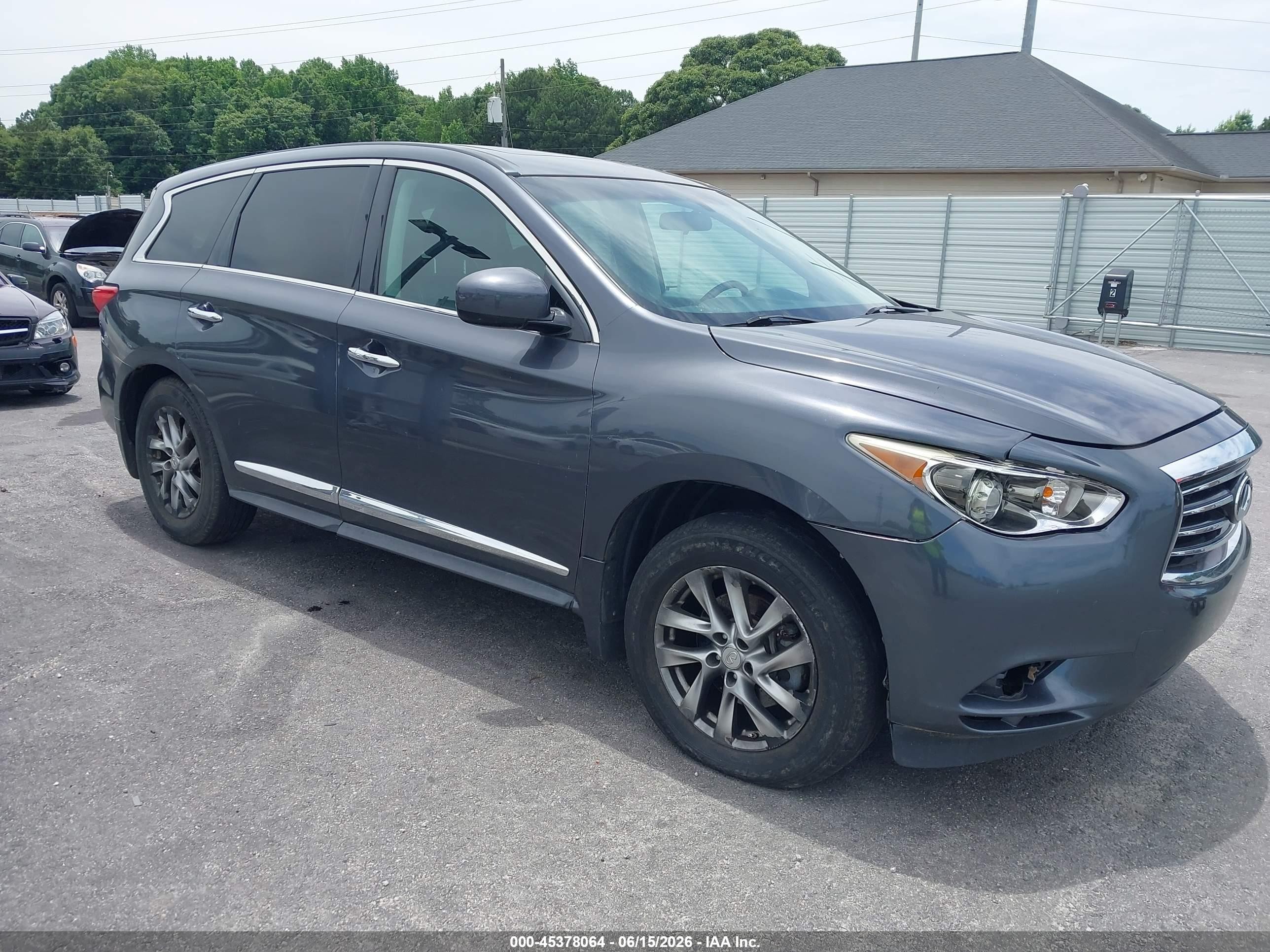 2013 Infiniti Jx35   Gray vin: 5N1AL0MMXDC338532