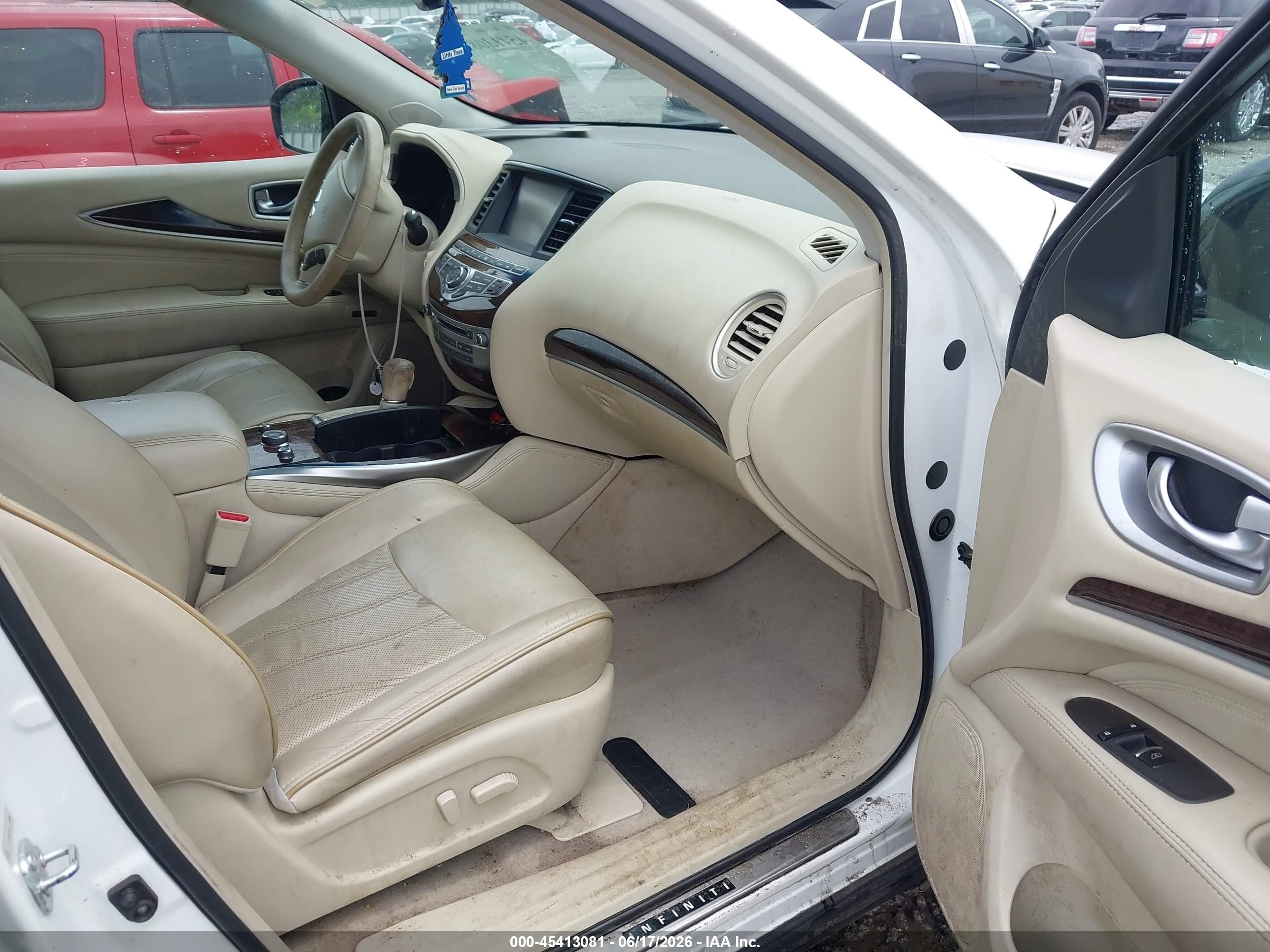 2013 Infiniti Jx35   White vin: 5N1AL0MMXDC348686
