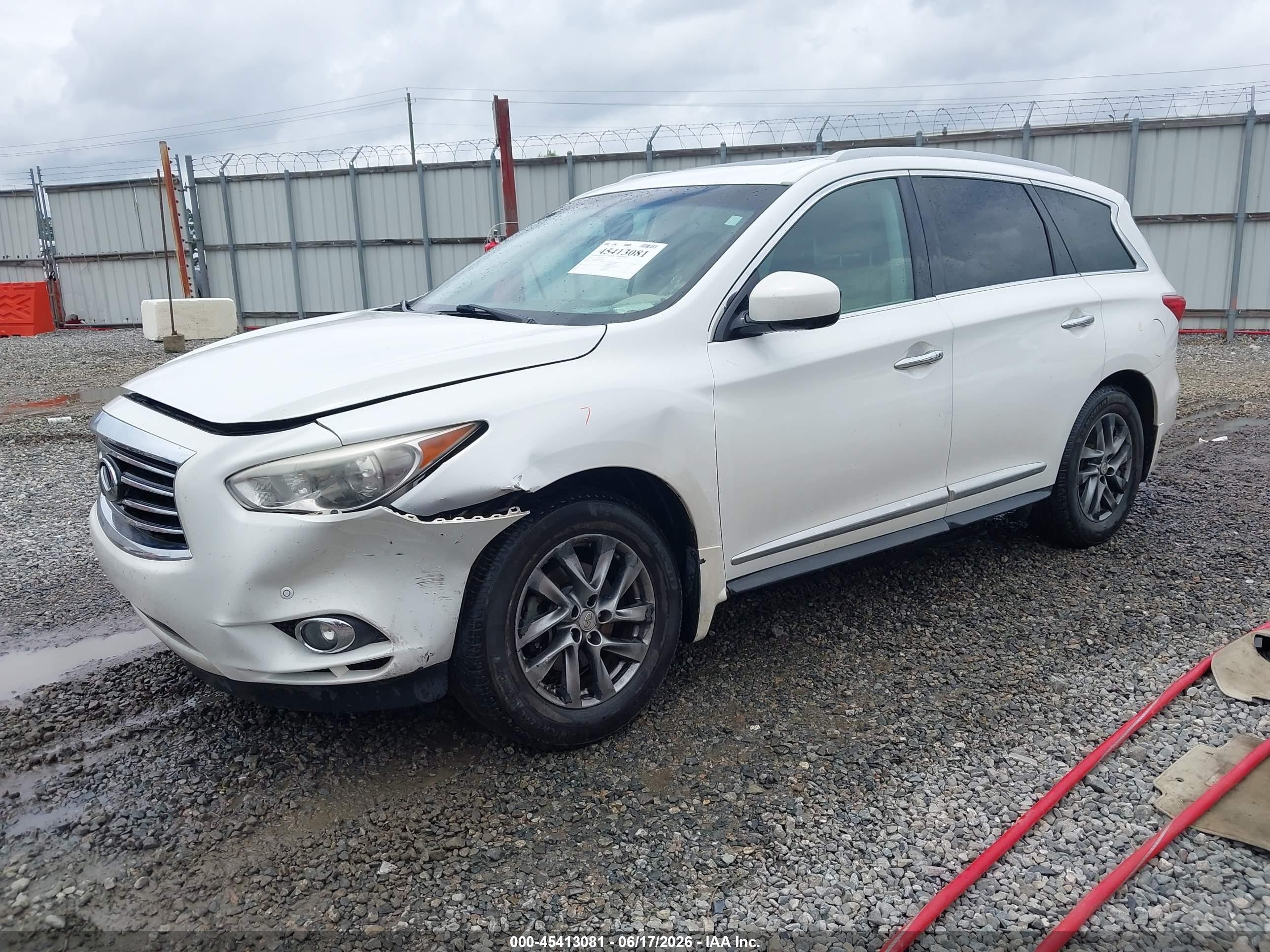 2013 Infiniti Jx35   White vin: 5N1AL0MMXDC348686