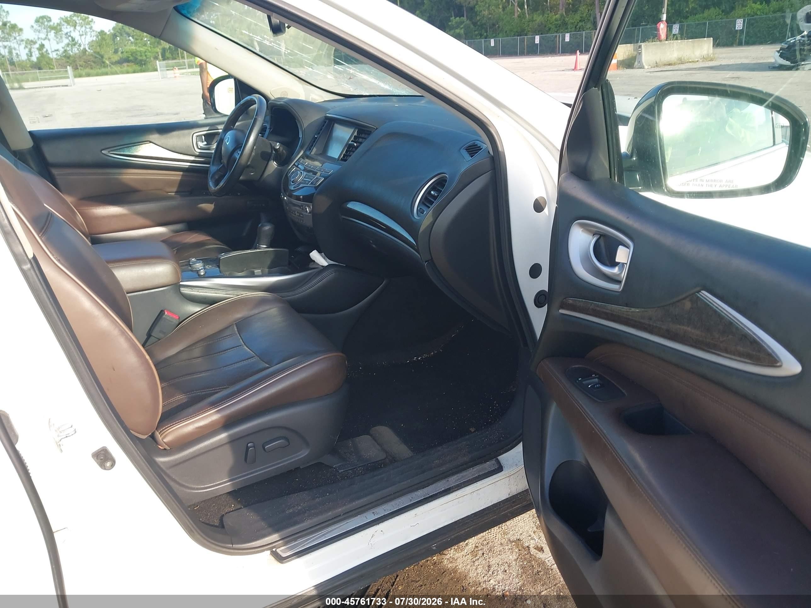 2013 Infiniti Jx35 White vin: 5N1AL0MMXDC350115