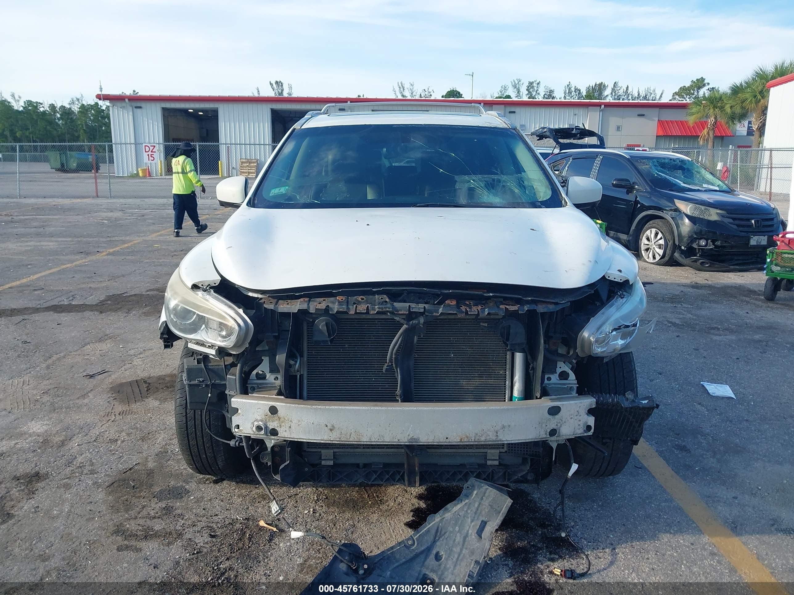 2013 Infiniti Jx35 White vin: 5N1AL0MMXDC350115