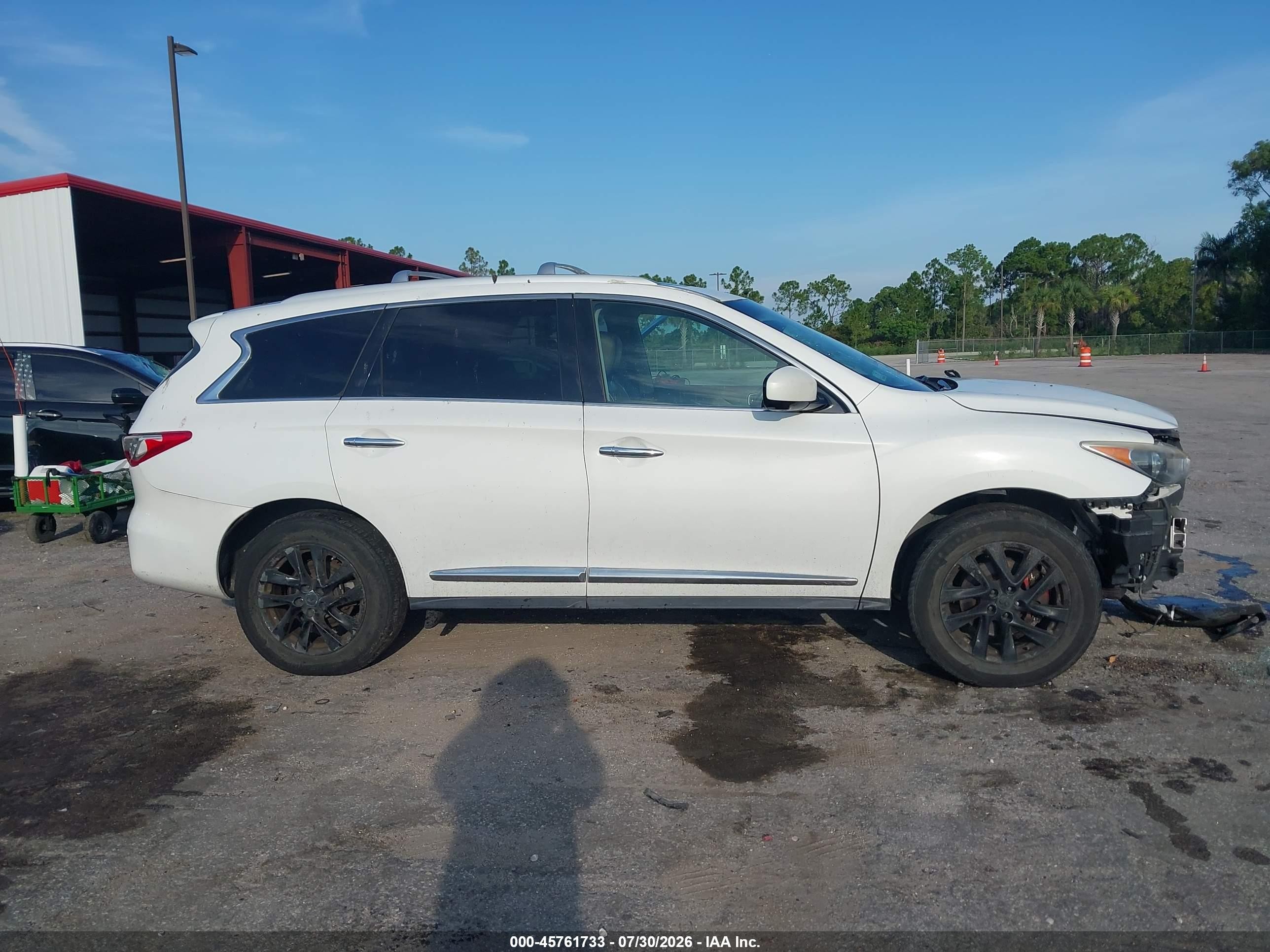 2013 Infiniti Jx35 White vin: 5N1AL0MMXDC350115