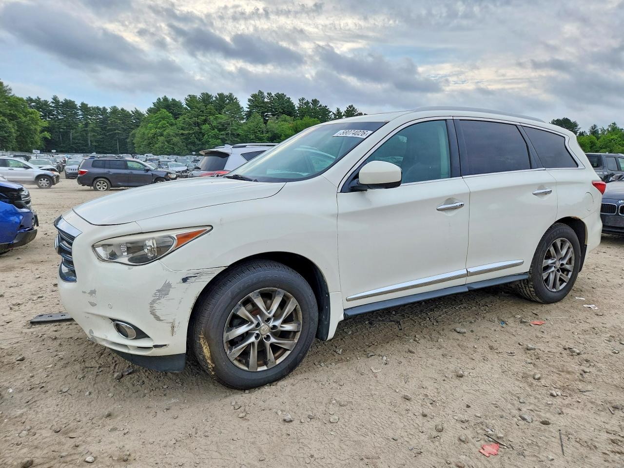 2014 Infiniti Qx60 Base White vin: 5N1AL0MMXEC502816