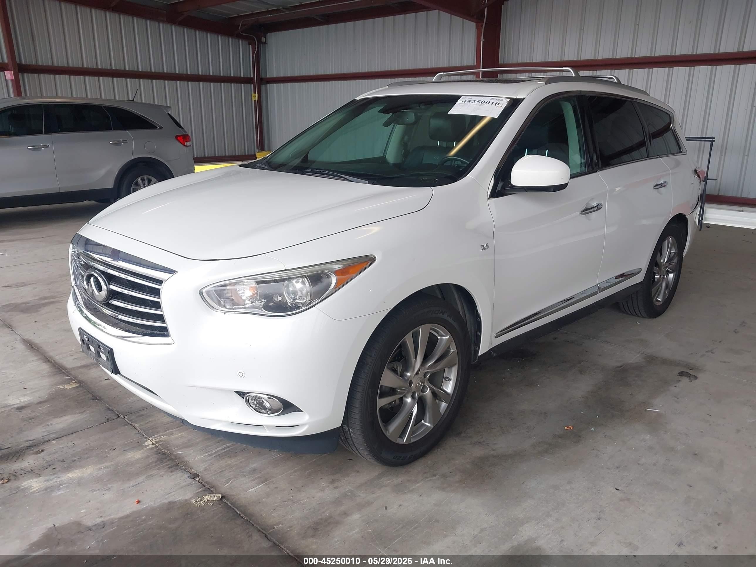 2014 Infiniti Qx60   White vin: 5N1AL0MMXEC503982