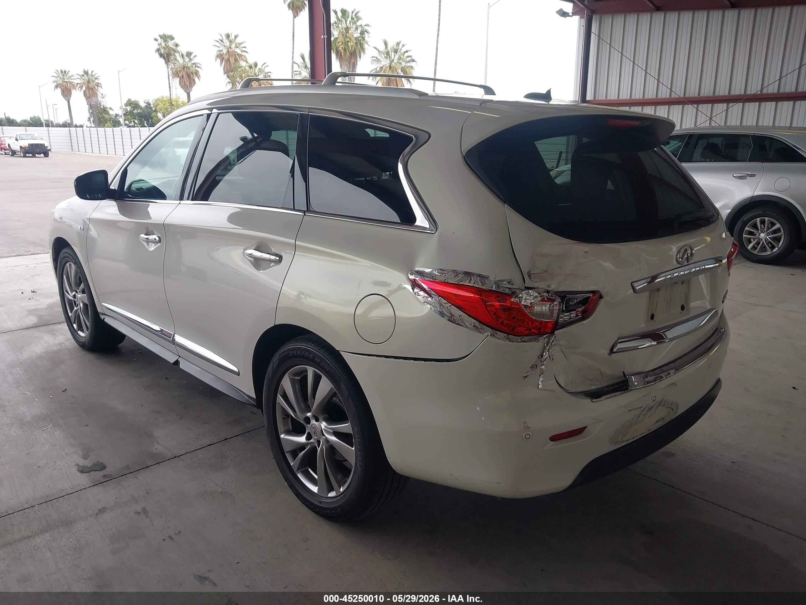 2014 Infiniti Qx60   White vin: 5N1AL0MMXEC503982