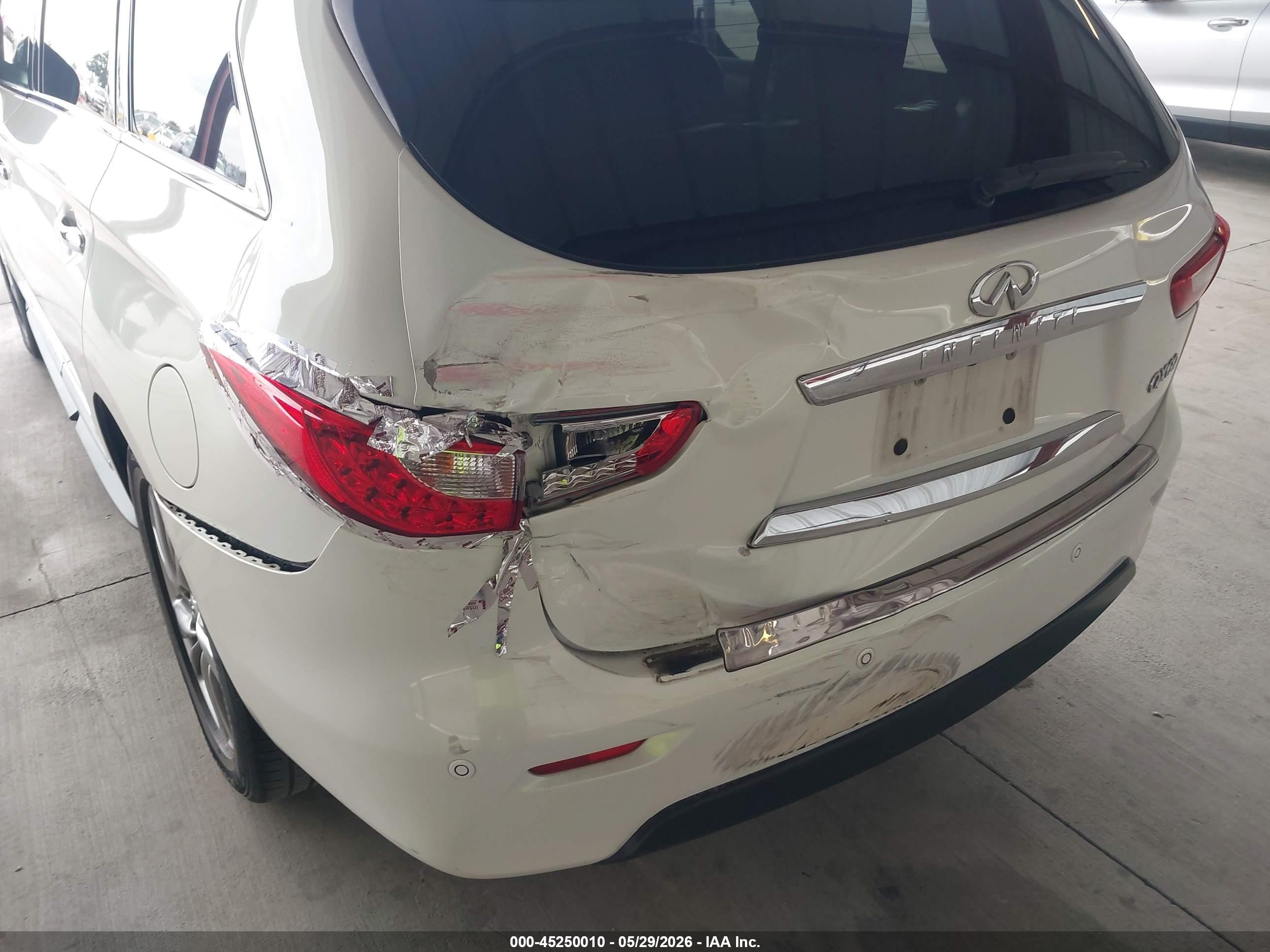 2014 Infiniti Qx60   White vin: 5N1AL0MMXEC503982
