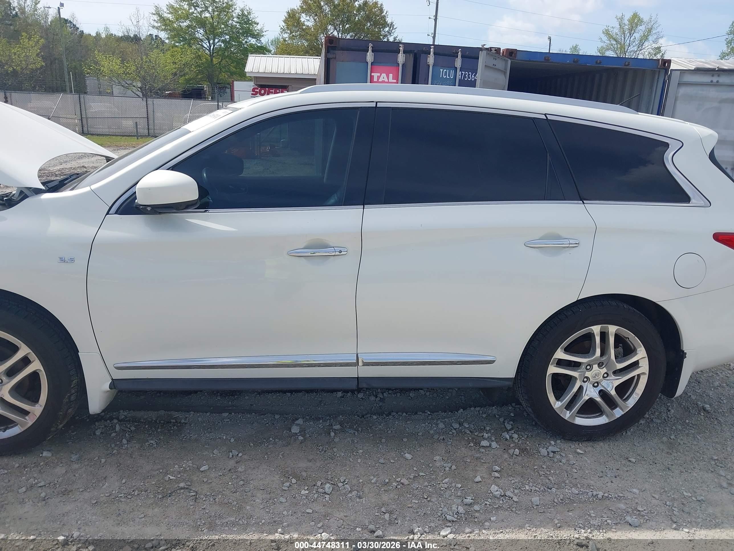 2014 Infiniti Qx60   White vin: 5N1AL0MMXEC508728