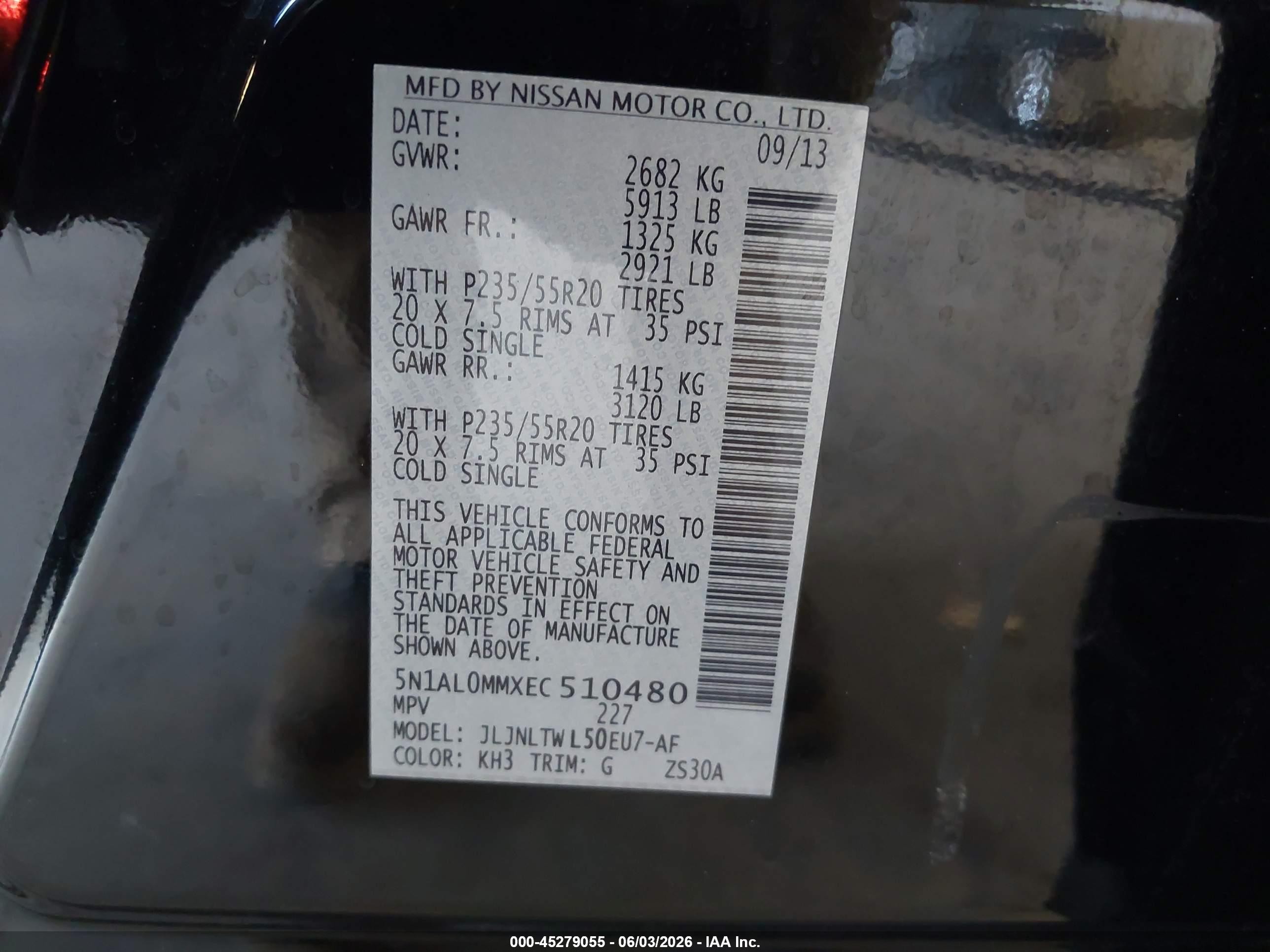 2014 Infiniti Qx60 Black vin: 5N1AL0MMXEC510480