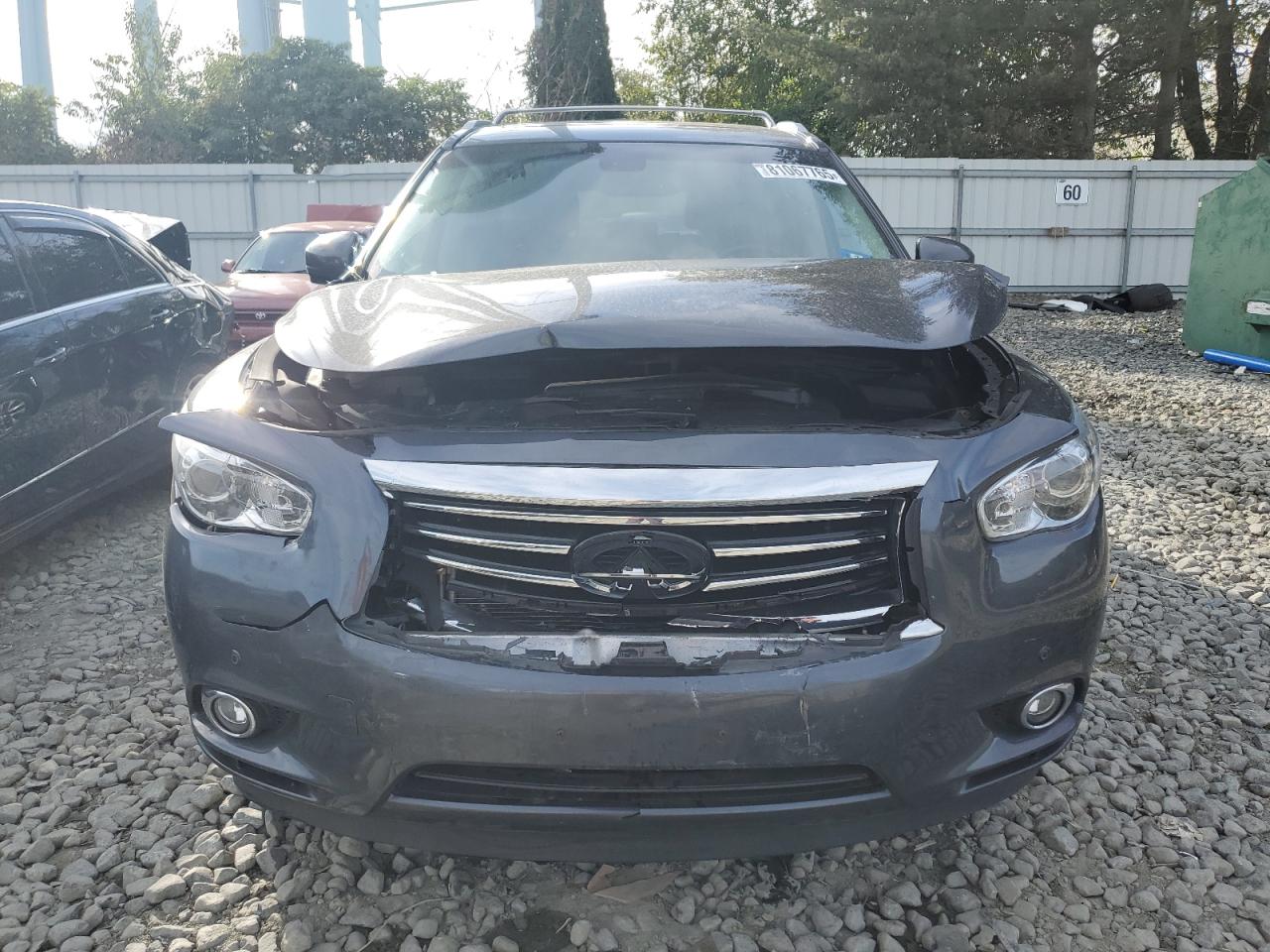 2014 Infiniti Qx60 Gray vin: 5N1AL0MMXEC515470