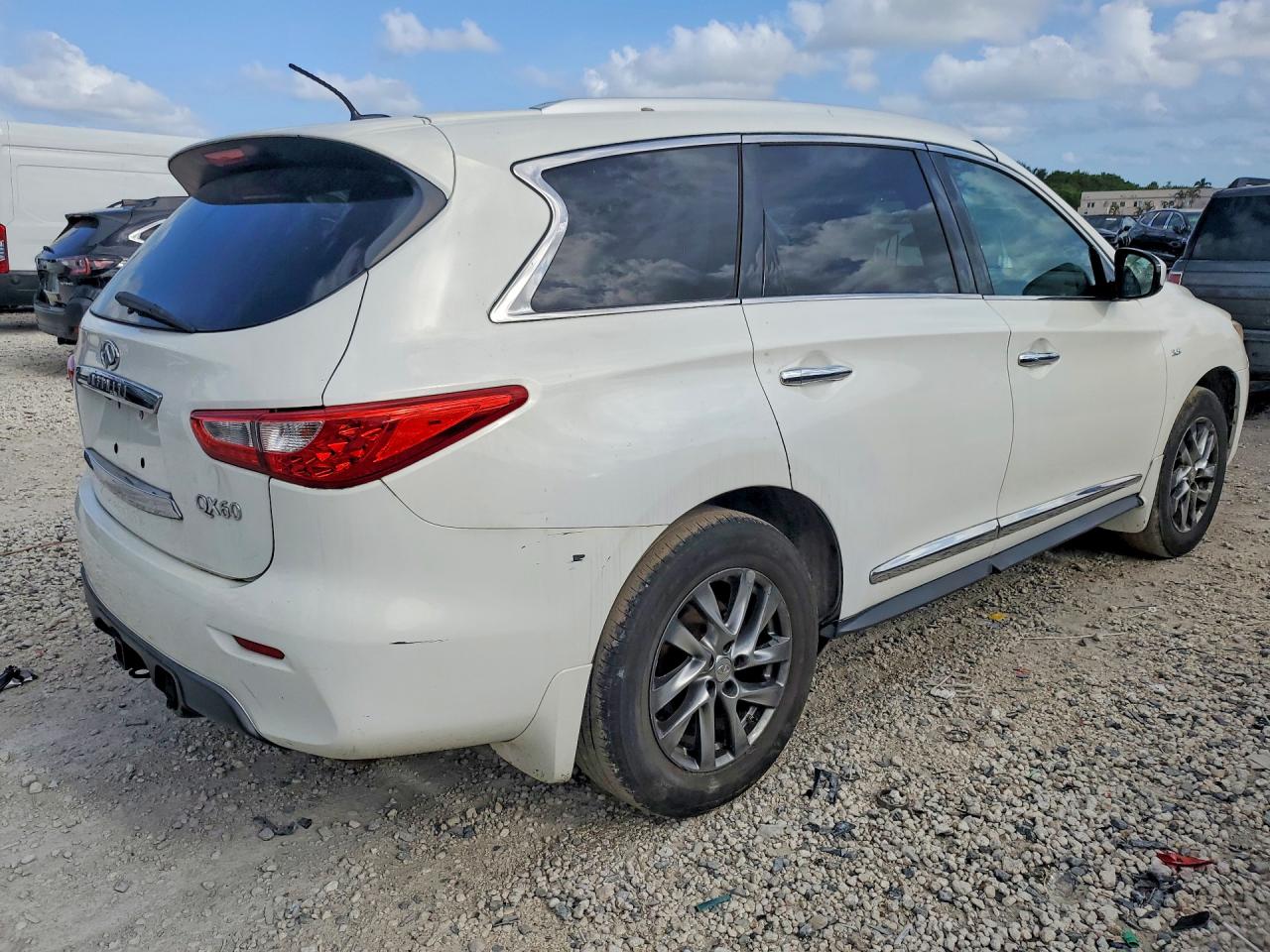 2014 Infiniti Qx60 Base White vin: 5N1AL0MMXEC516229