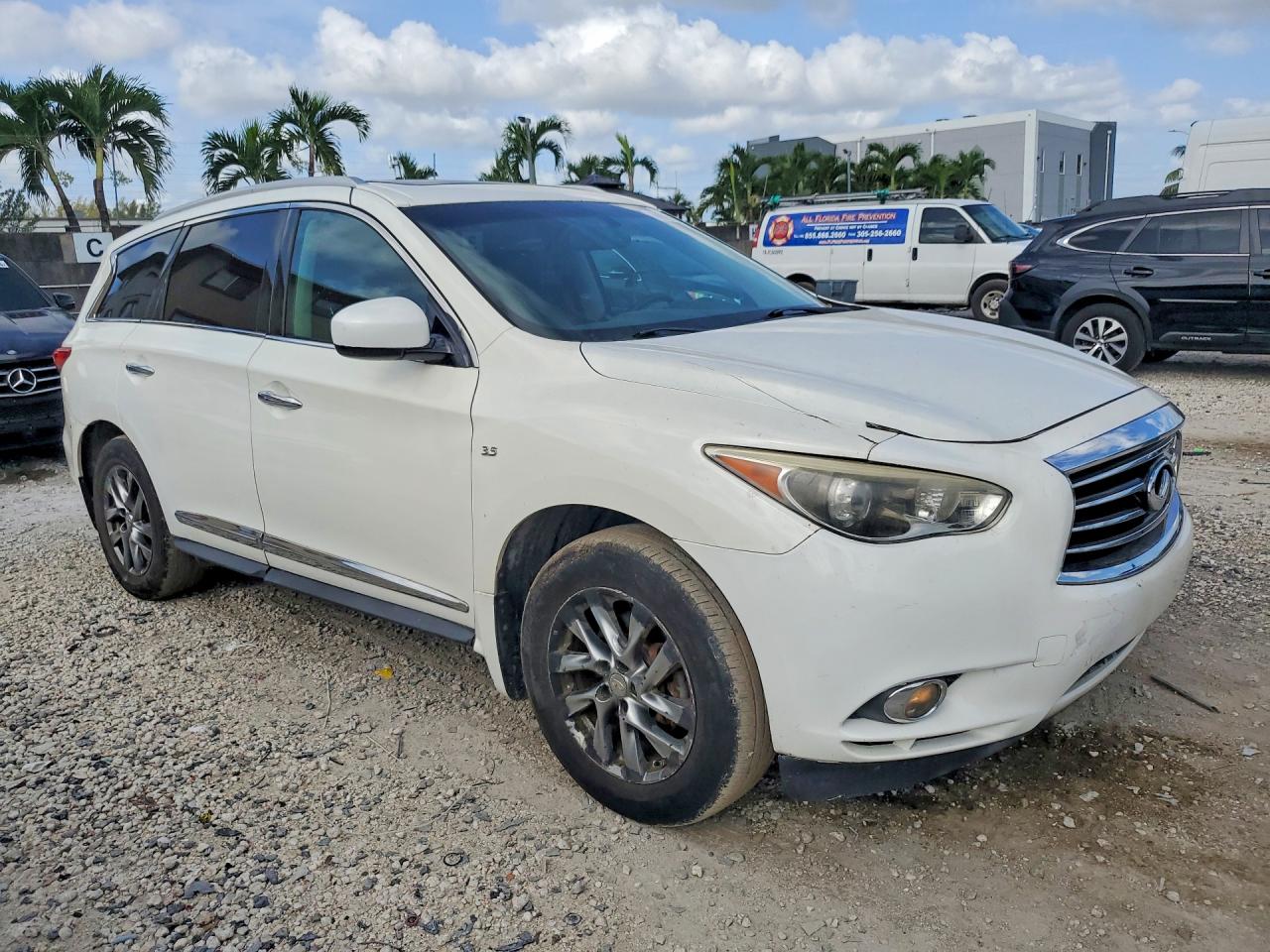 2014 Infiniti Qx60 Base White vin: 5N1AL0MMXEC516229