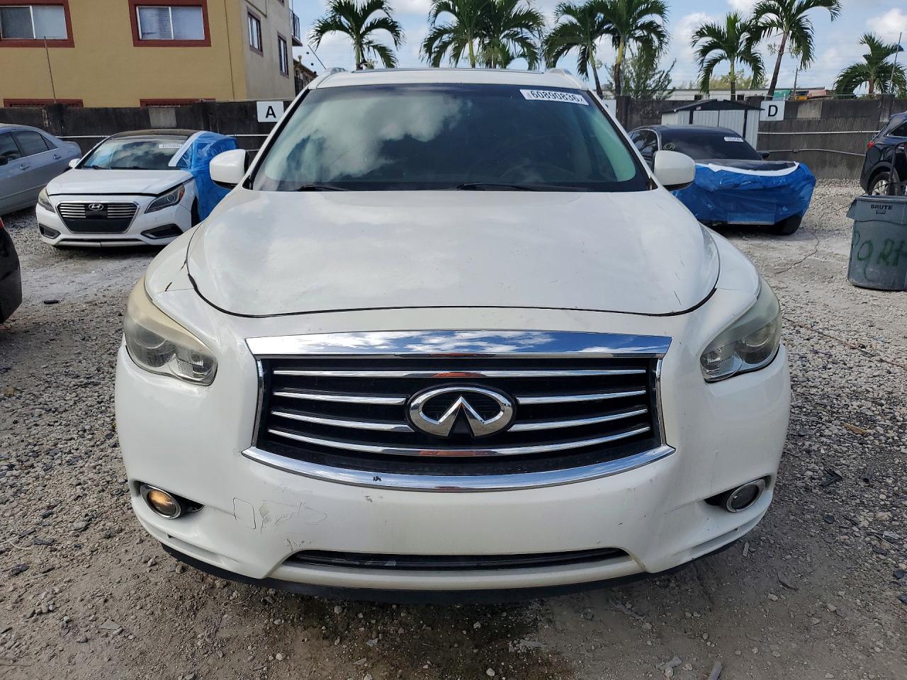 2014 Infiniti Qx60 Base White vin: 5N1AL0MMXEC516229
