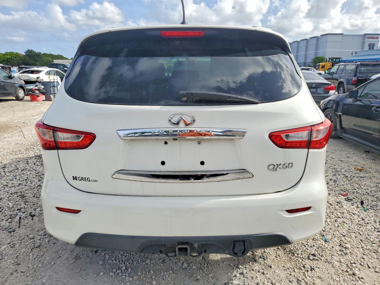 2014 Infiniti Qx60 Base White vin: 5N1AL0MMXEC516229