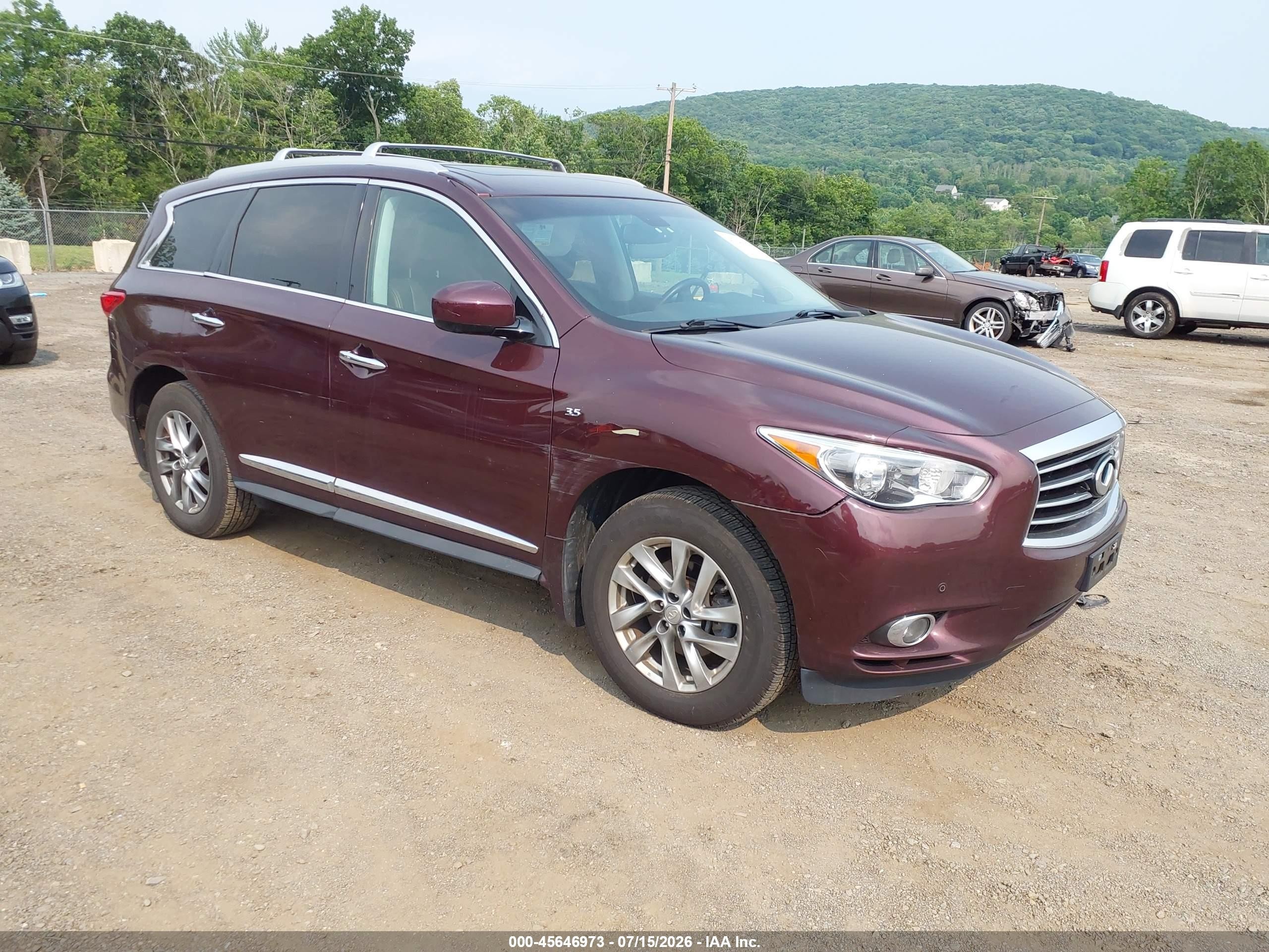 2014 Infiniti Qx60   Burgundy vin: 5N1AL0MMXEC516876