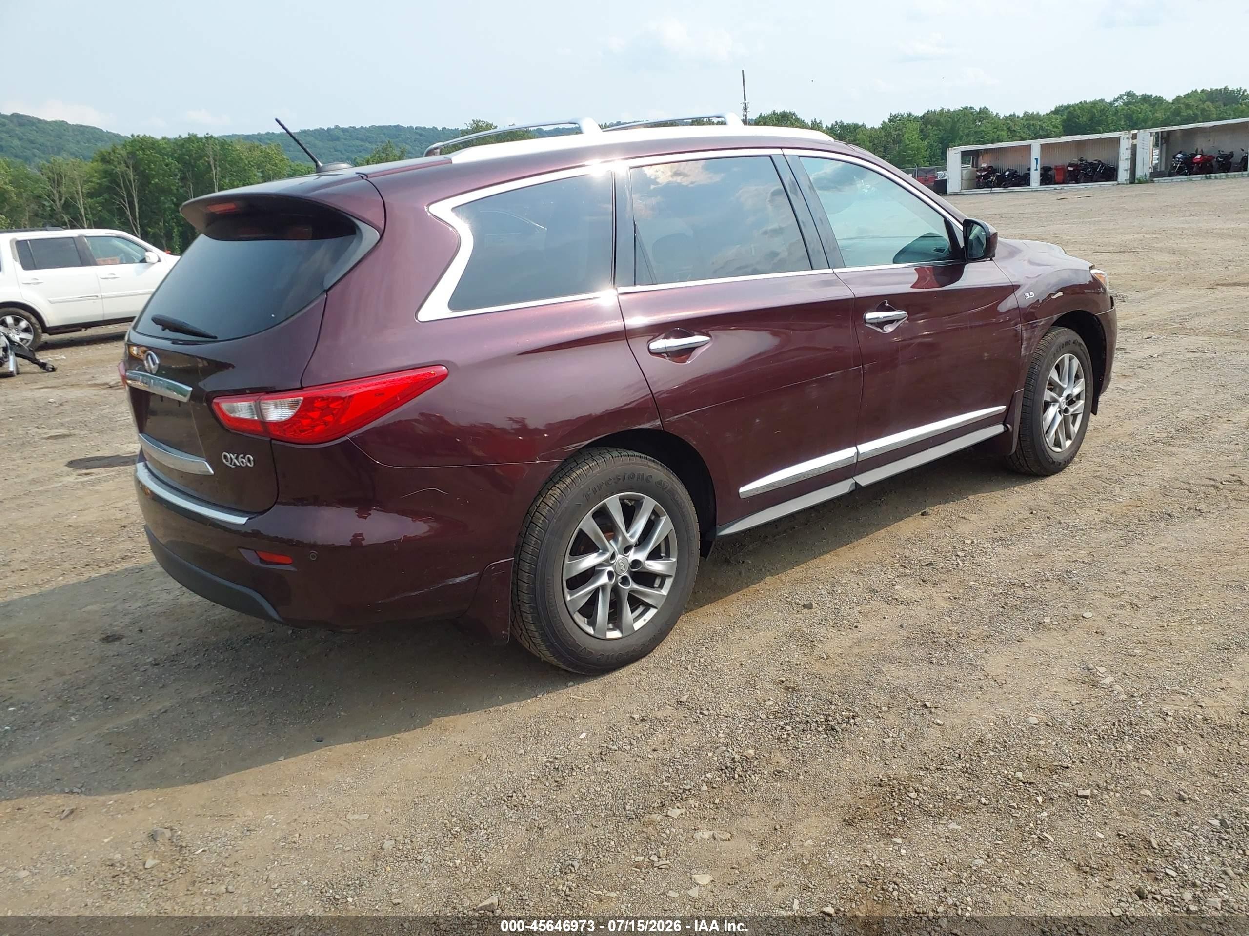2014 Infiniti Qx60 Burgundy vin: 5N1AL0MMXEC516876