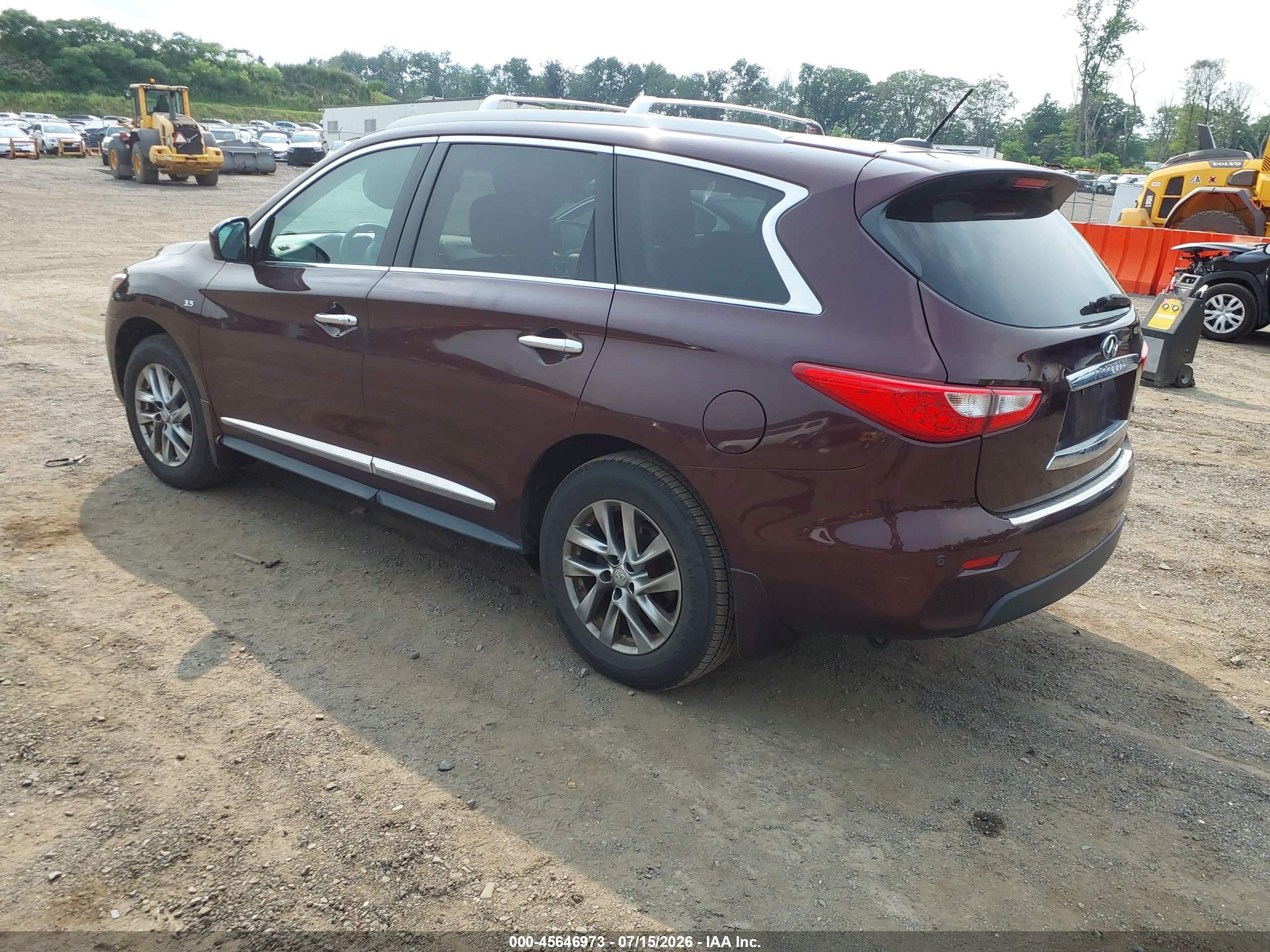 2014 Infiniti Qx60 Burgundy vin: 5N1AL0MMXEC516876