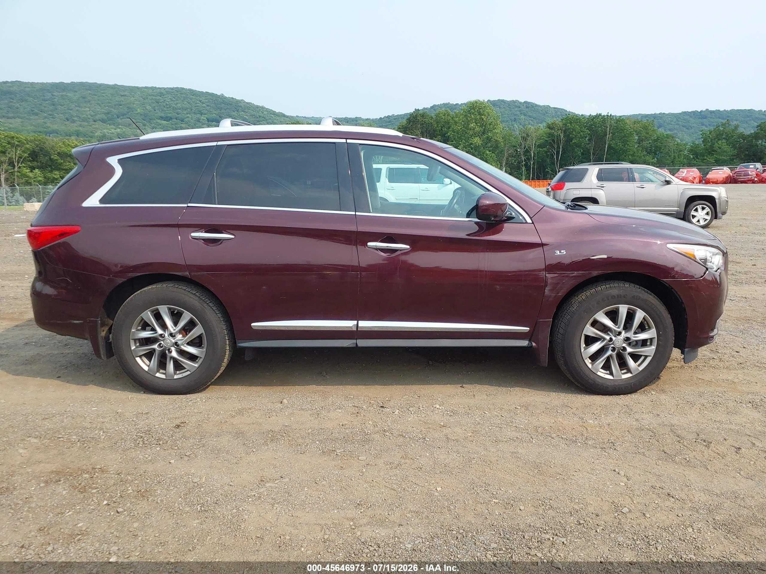 2014 Infiniti Qx60 Burgundy vin: 5N1AL0MMXEC516876