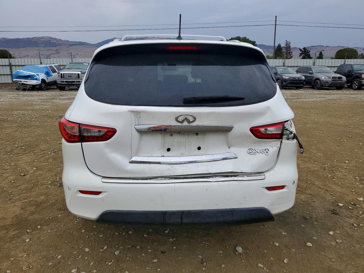 2014 Infiniti Qx60 Base White vin: 5N1AL0MMXEC518577