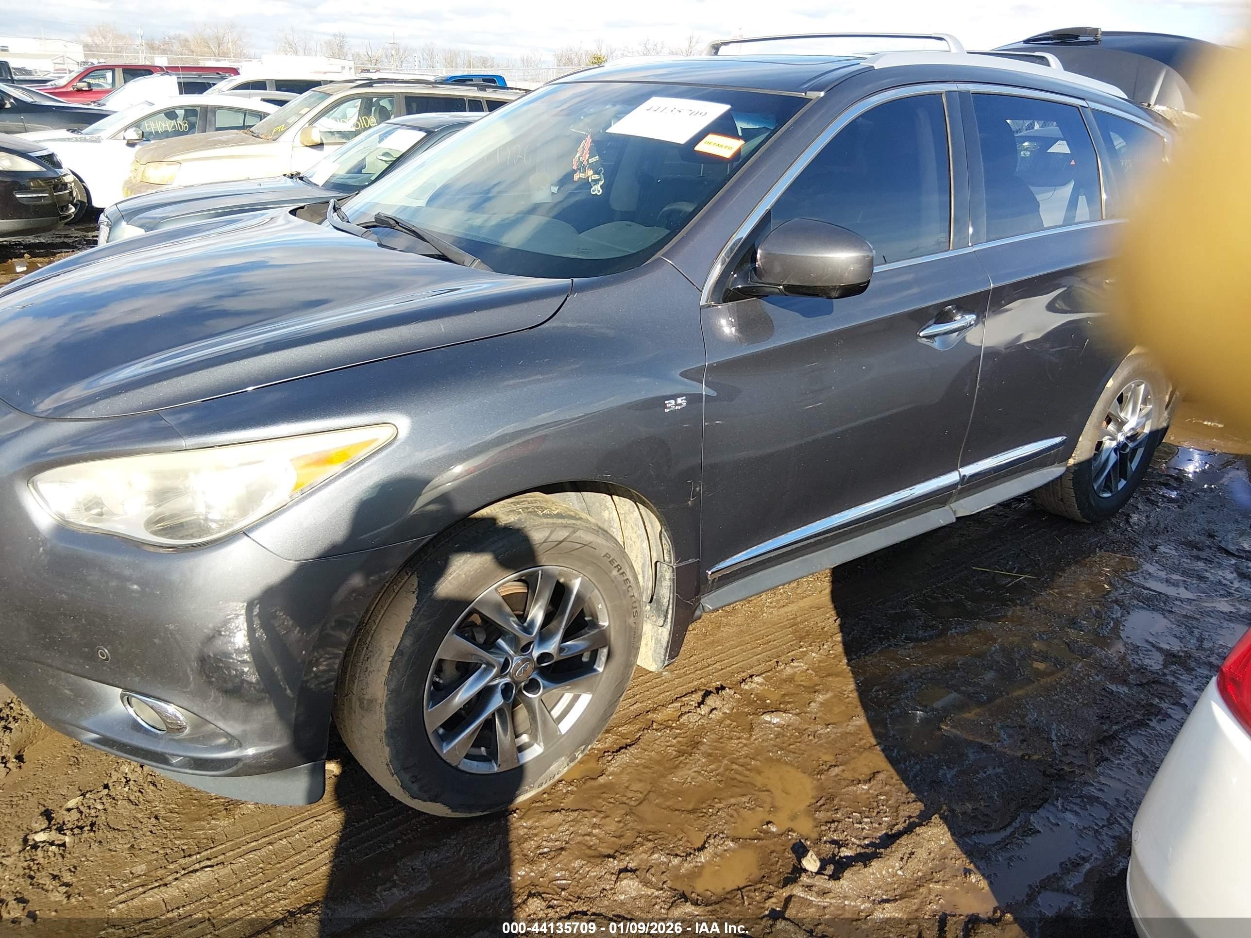 2014 Infiniti Qx60   Gray vin: 5N1AL0MMXEC523018