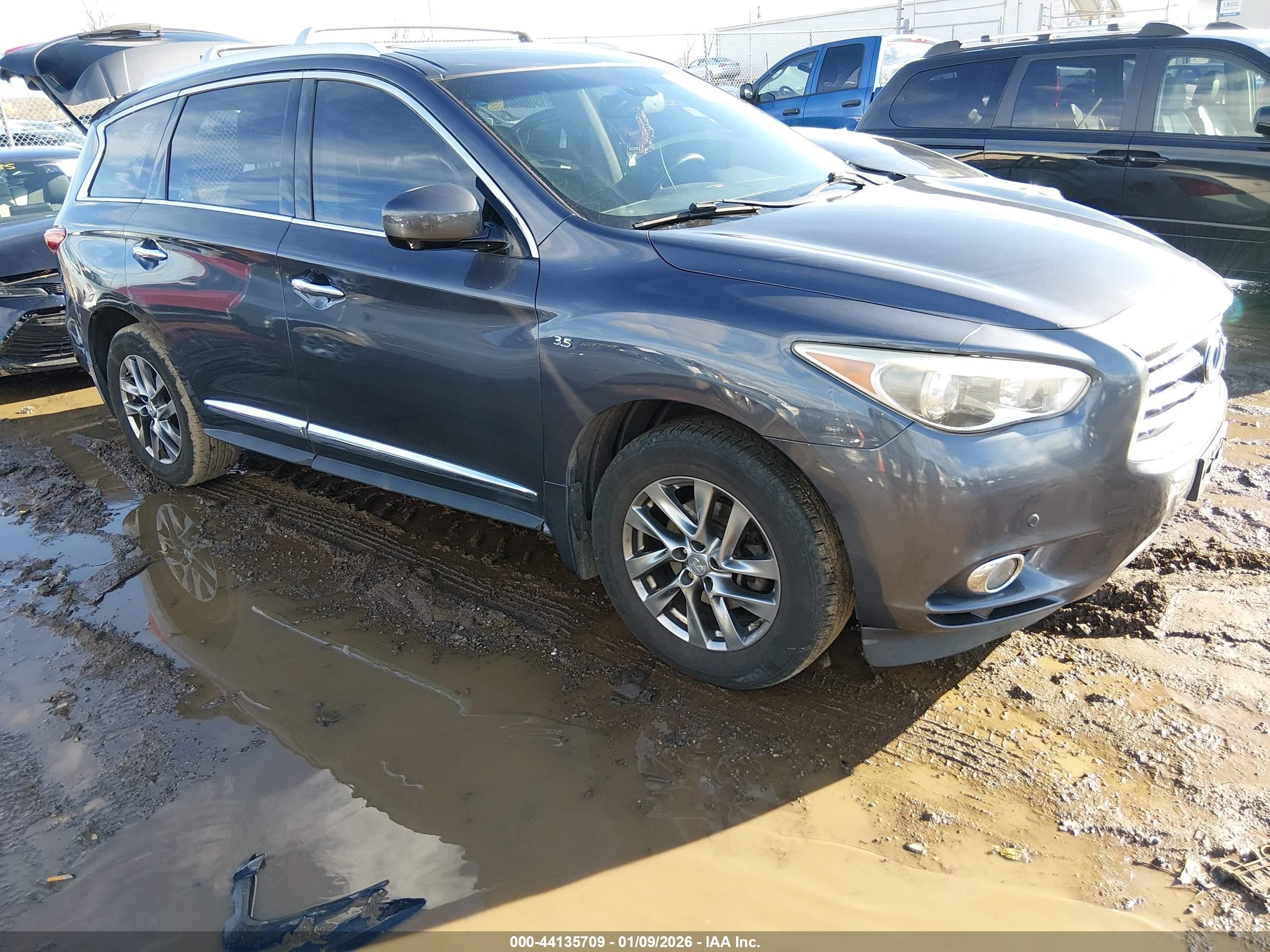 2014 Infiniti Qx60   Gray vin: 5N1AL0MMXEC523018