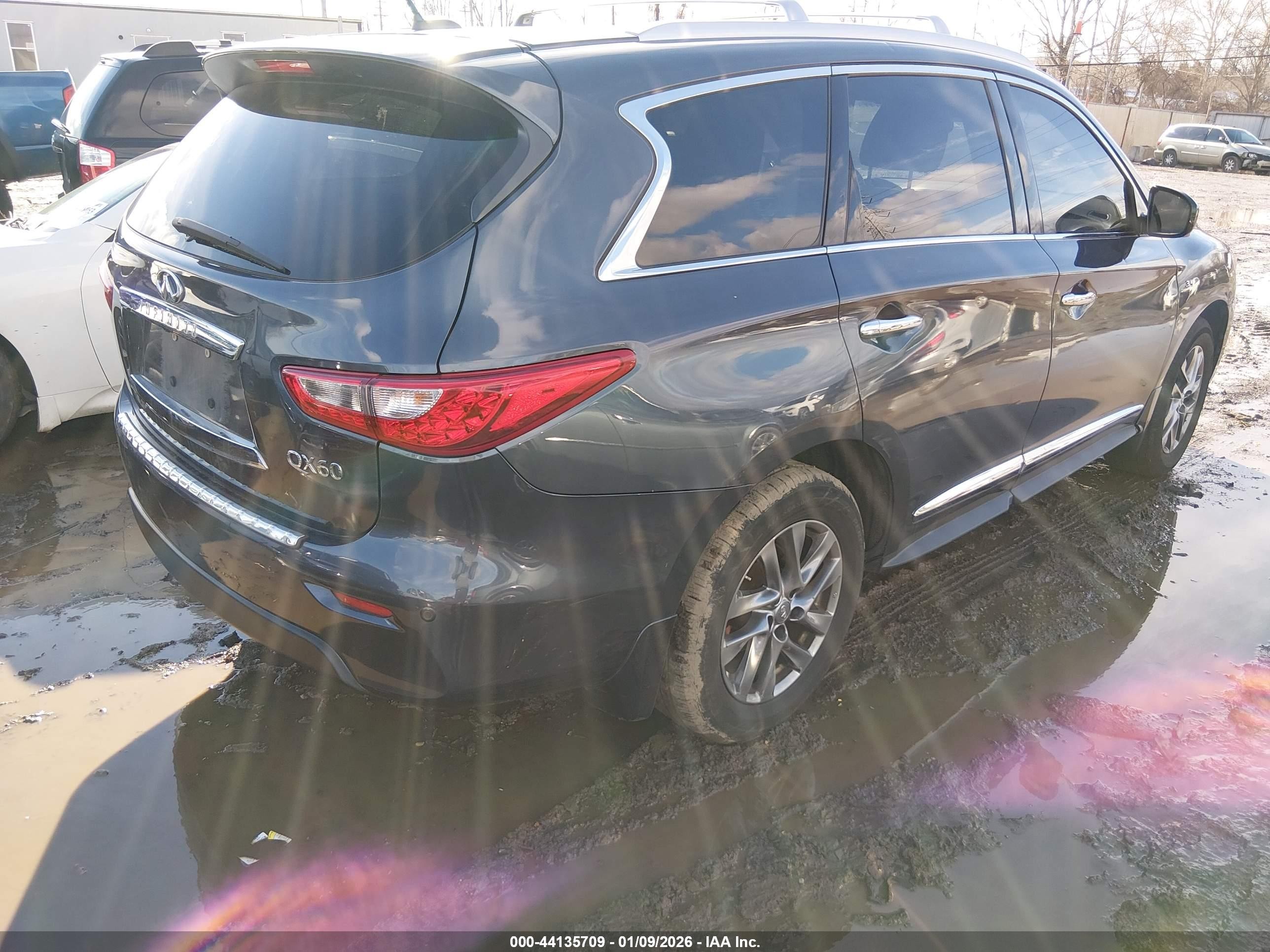 2014 Infiniti Qx60   Gray vin: 5N1AL0MMXEC523018