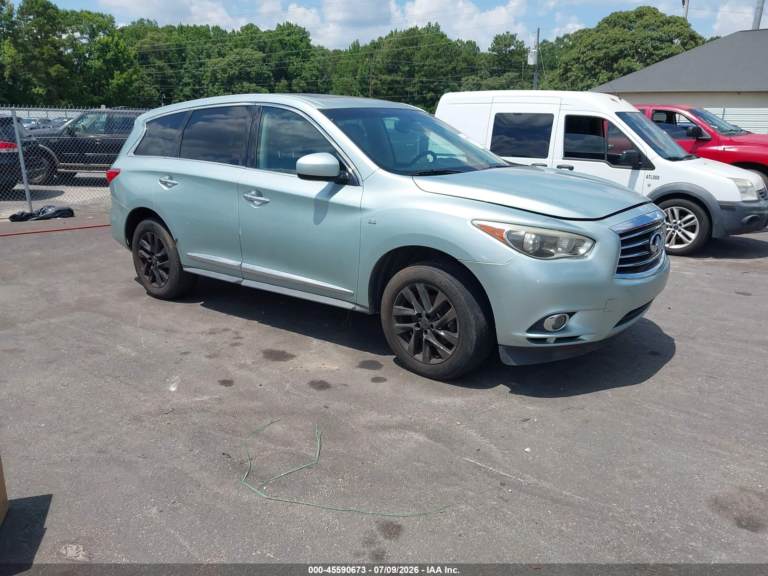 2014 Infiniti Qx60   Teal vin: 5N1AL0MMXEC527215