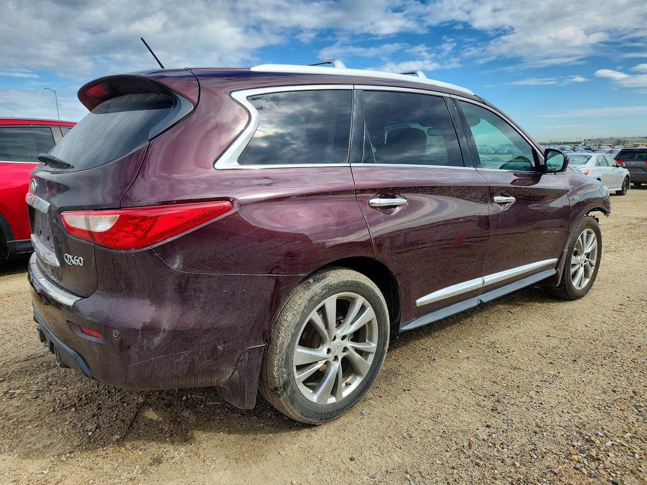 2014 Infiniti Qx60 Base Burgundy vin: 5N1AL0MMXEC527988