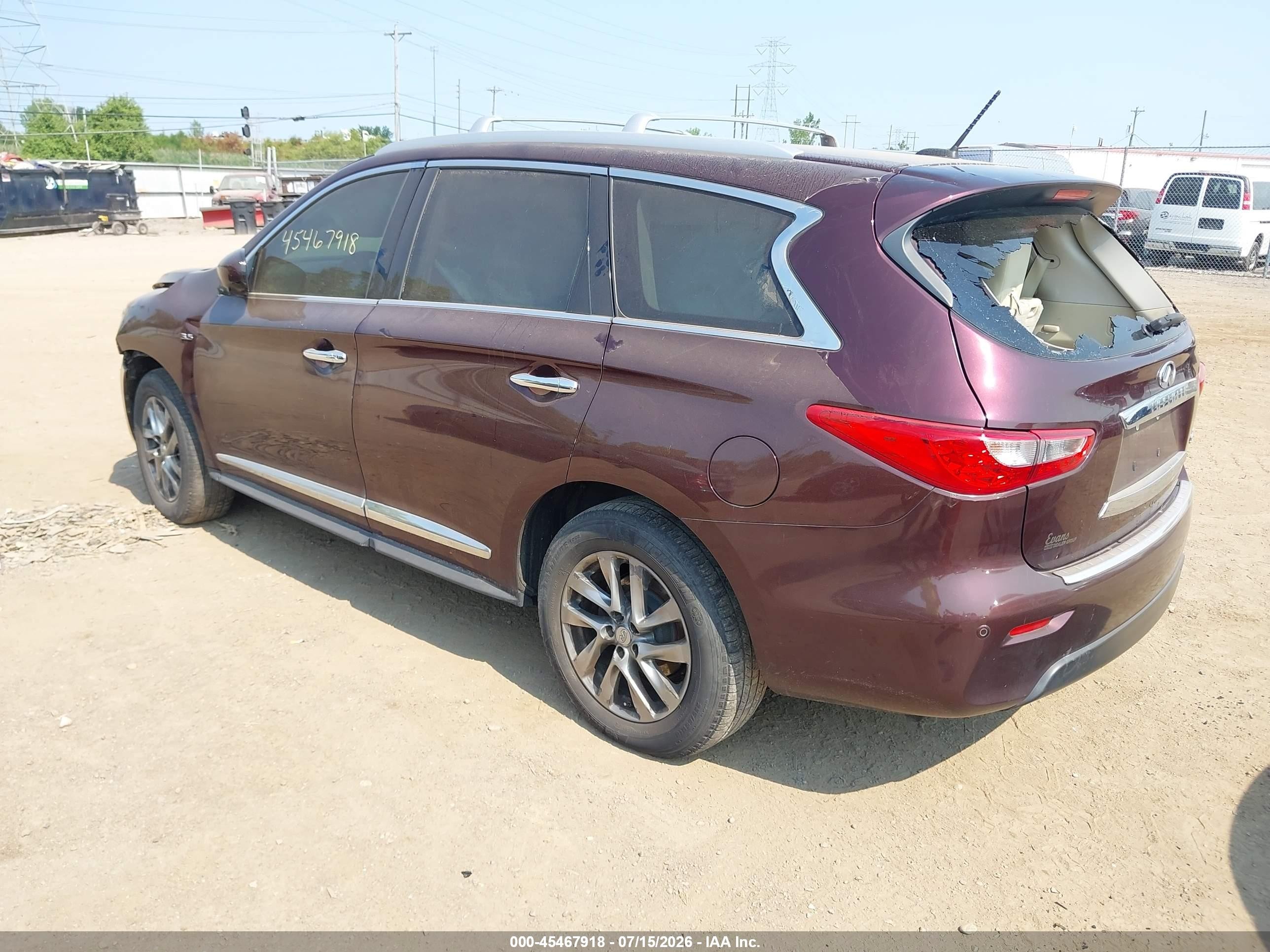 2014 Infiniti Qx60 Maroon vin: 5N1AL0MMXEC529062