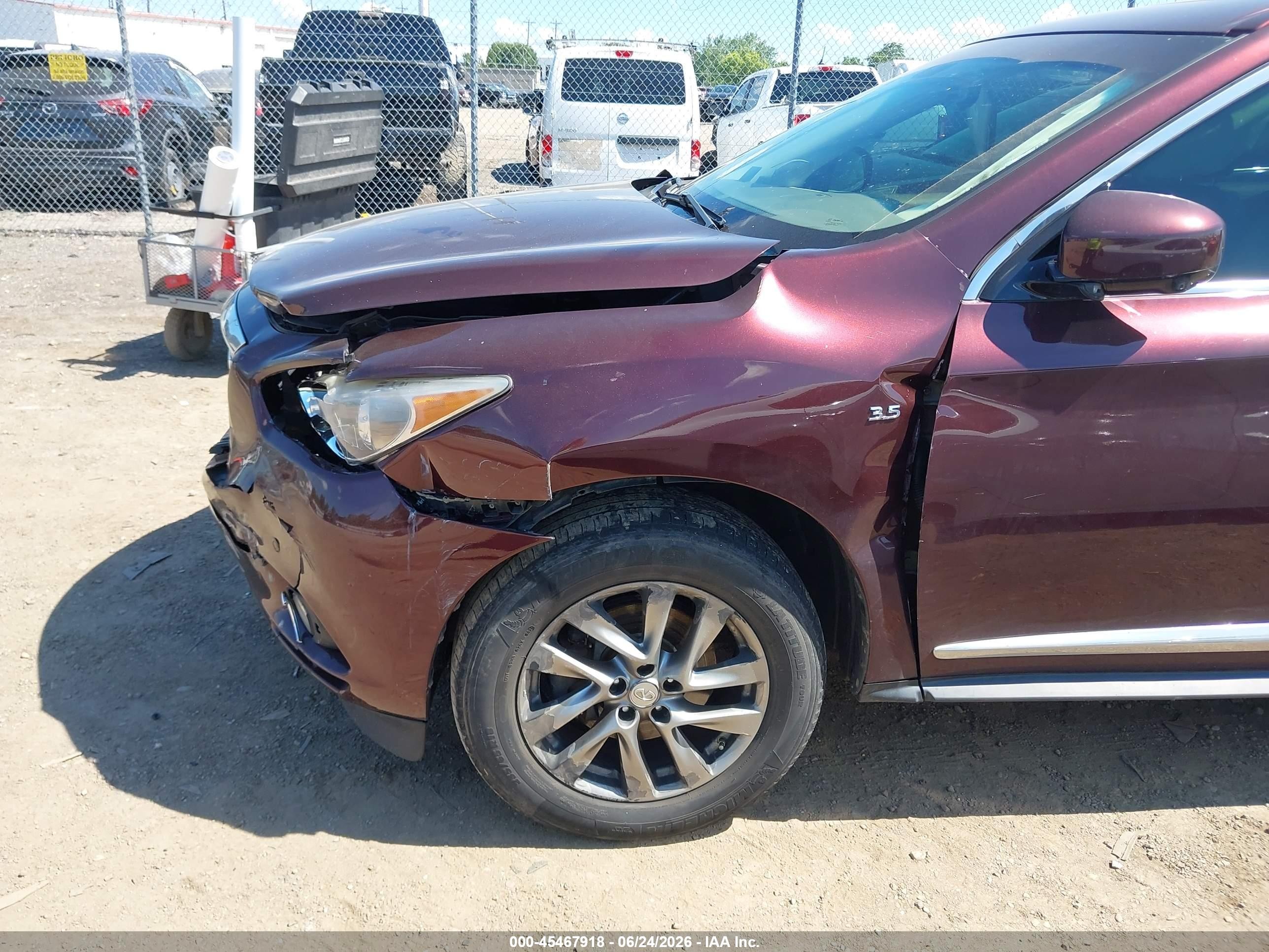 2014 Infiniti Qx60 Maroon vin: 5N1AL0MMXEC529062