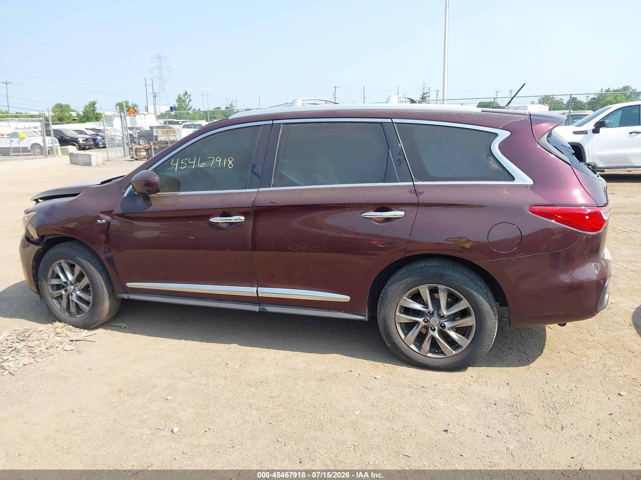 2014 Infiniti Qx60 Maroon vin: 5N1AL0MMXEC529062