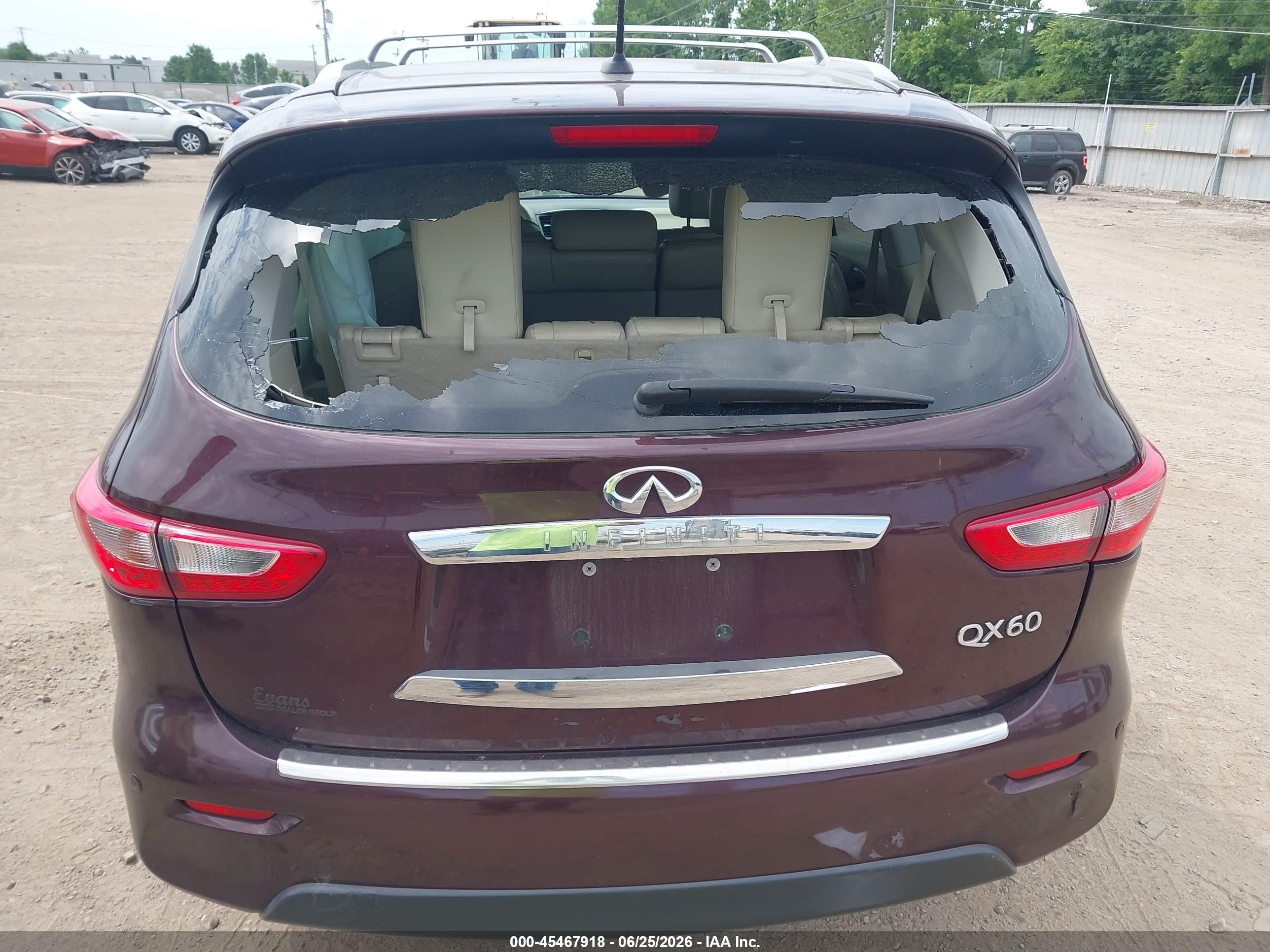 2014 Infiniti Qx60 Maroon vin: 5N1AL0MMXEC529062