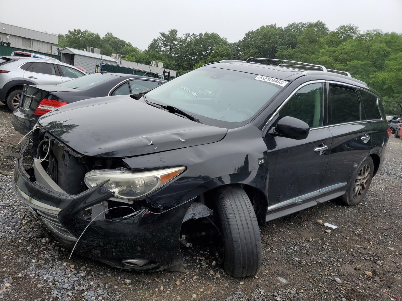 2014 Infiniti Qx60 Base Black vin: 5N1AL0MMXEC538148 Damage: Hood, Dent(S) W/ Paint Dmg, 5 To 6 Inches