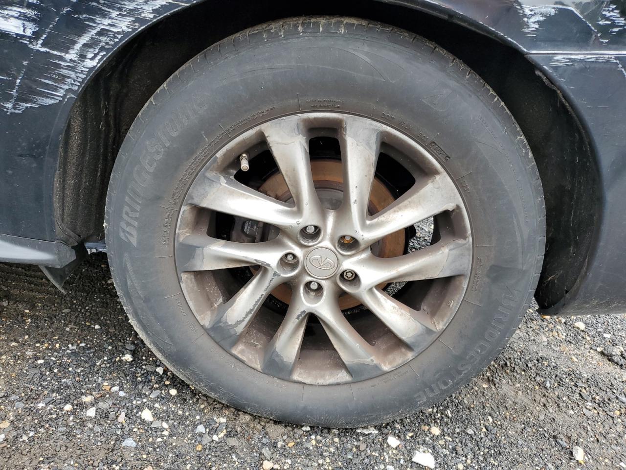2014 Infiniti Qx60 Base Black vin: 5N1AL0MMXEC538148 Damage: Left Rear Wheel, Curb Rash, 4 To 5 Inches