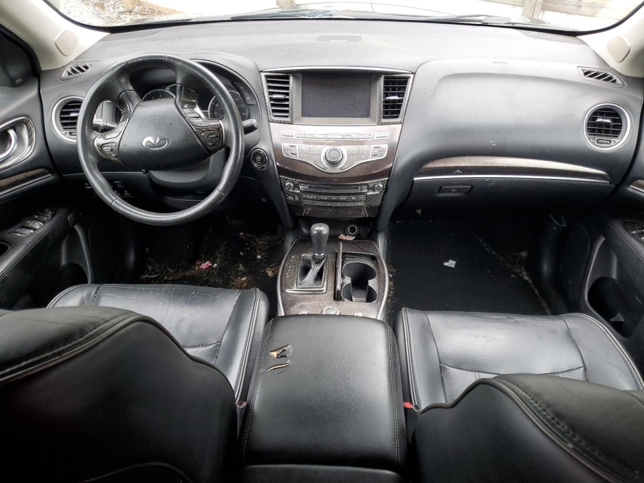 2014 Infiniti Qx60 Base Black vin: 5N1AL0MMXEC538148 Damage: Front Center Armrest, Torn, 3 To 4 Inches