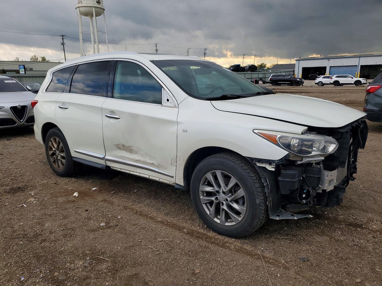 2015 Infiniti Qx60 Base White vin: 5N1AL0MMXFC508083