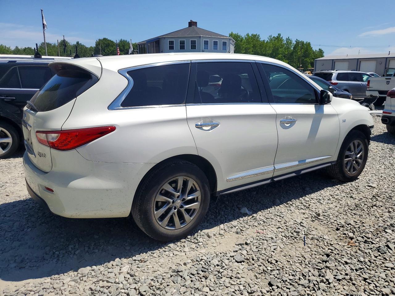 2015 Infiniti Qx60 Base White vin: 5N1AL0MMXFC509511