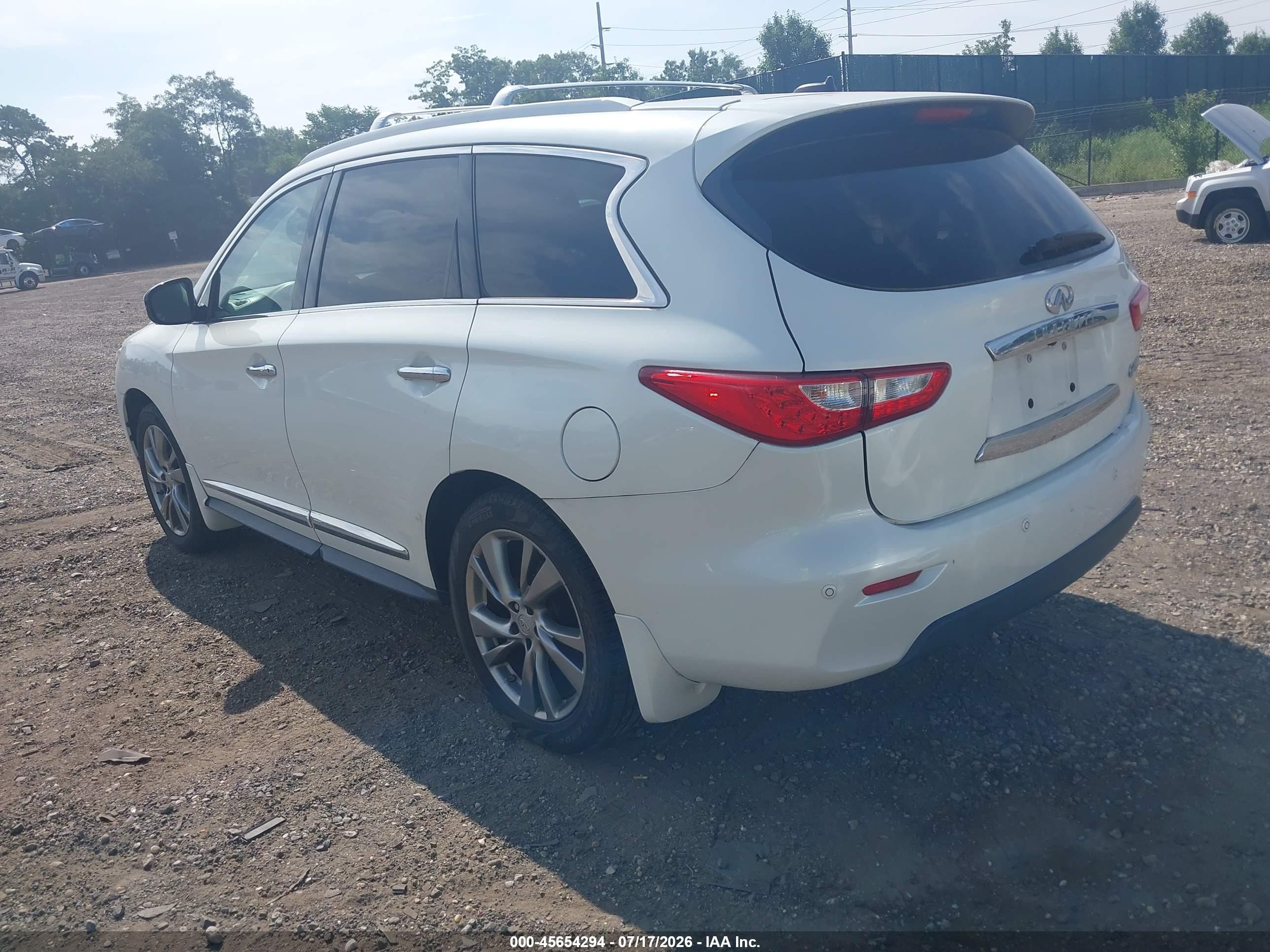 2015 Infiniti Qx60   White vin: 5N1AL0MMXFC511162