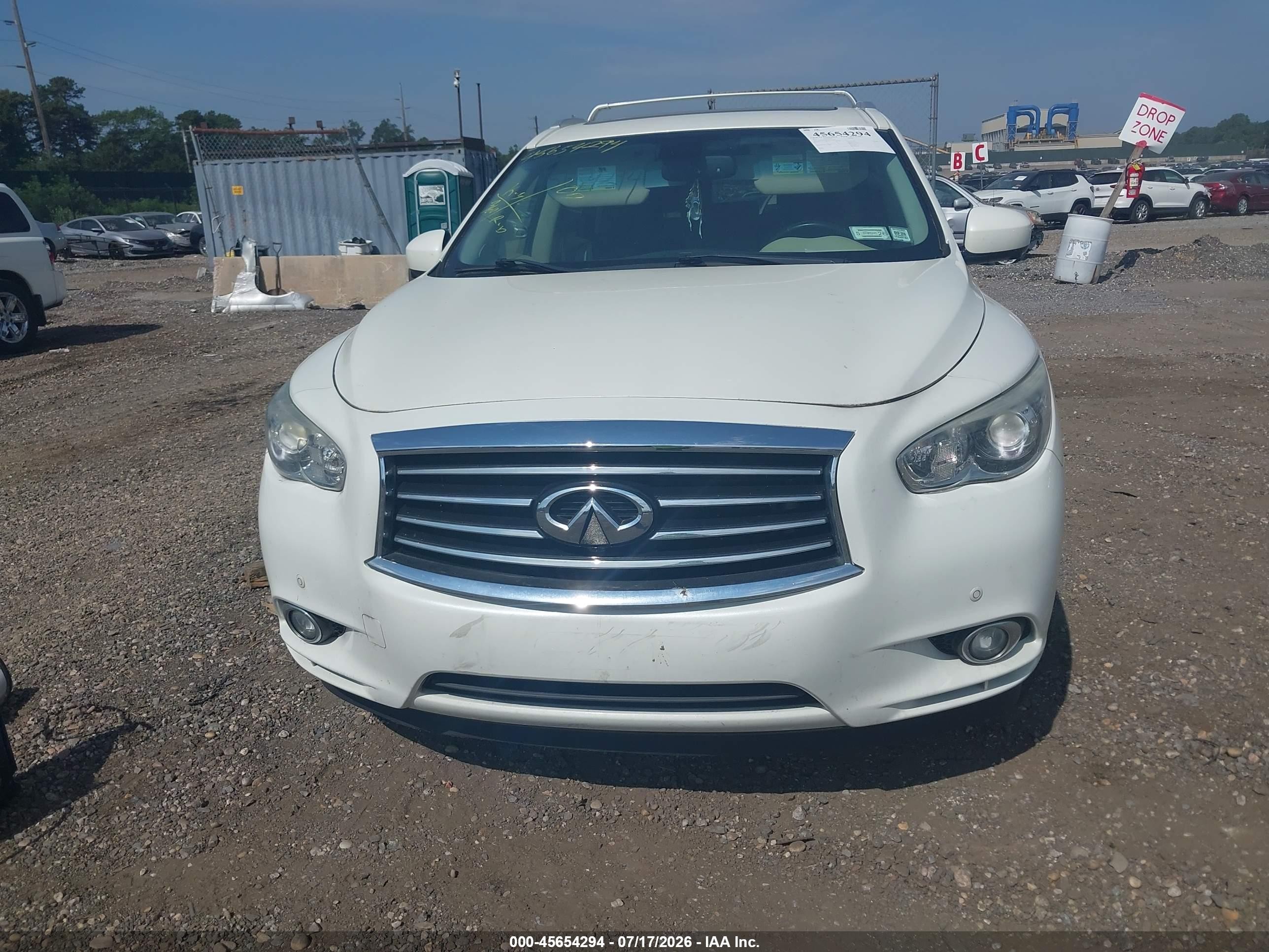 2015 Infiniti Qx60   White vin: 5N1AL0MMXFC511162