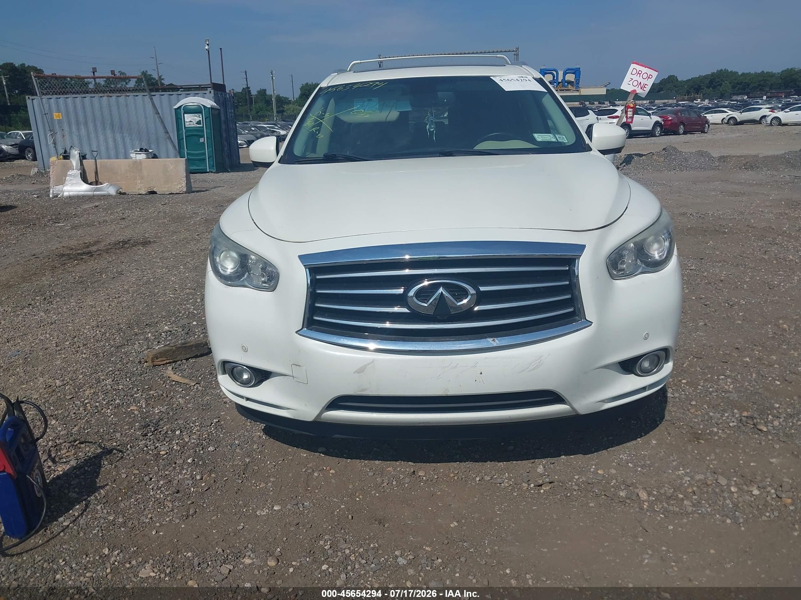 2015 Infiniti Qx60   White vin: 5N1AL0MMXFC511162