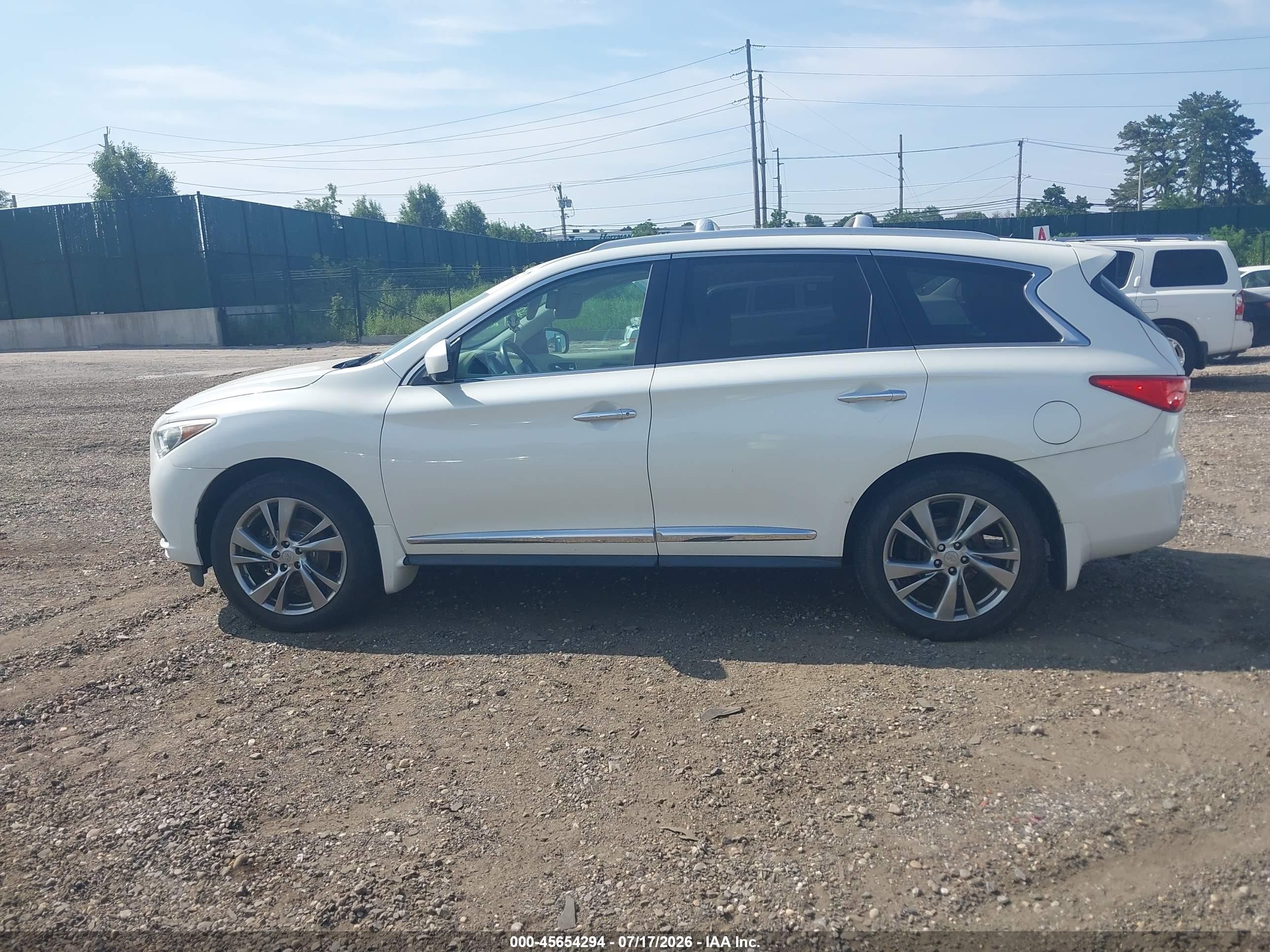 2015 Infiniti Qx60   White vin: 5N1AL0MMXFC511162