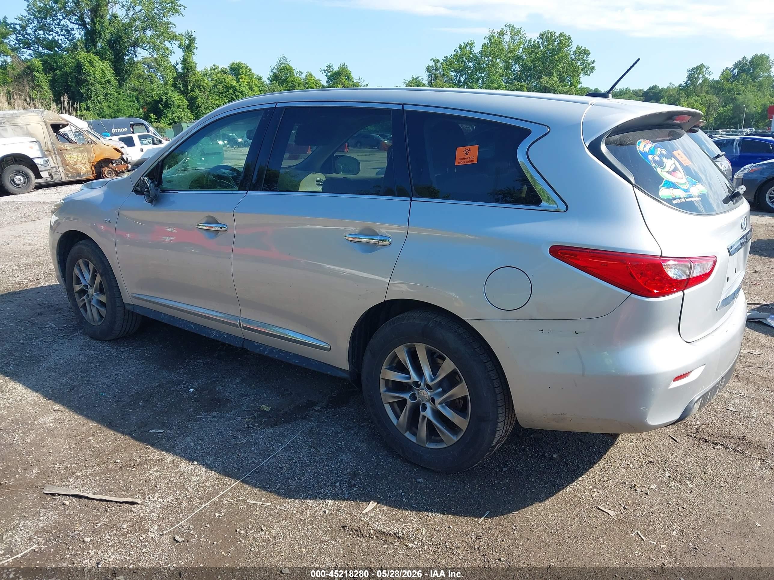 2015 Infiniti Qx60   Silver vin: 5N1AL0MMXFC517625