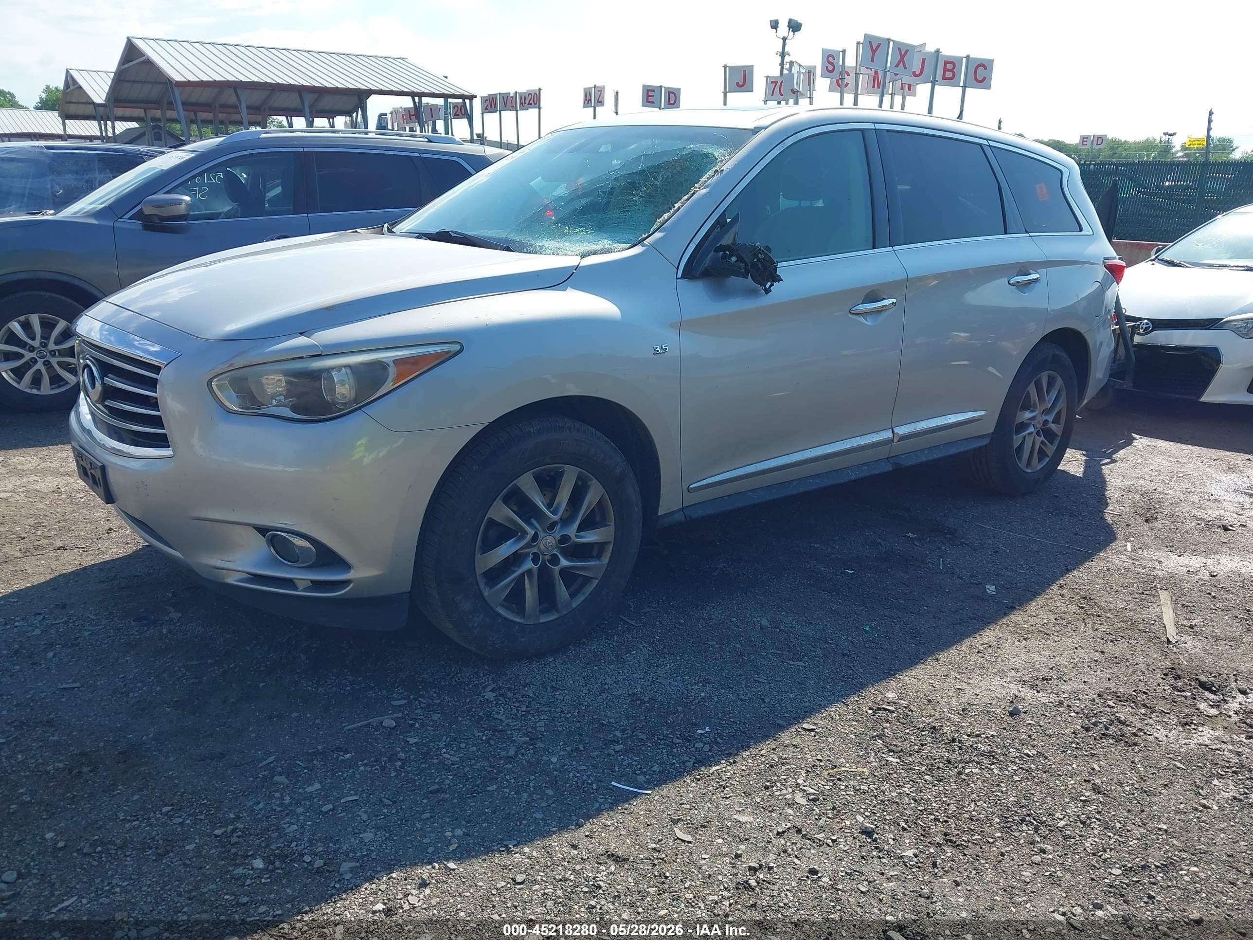 2015 Infiniti Qx60   Silver vin: 5N1AL0MMXFC517625