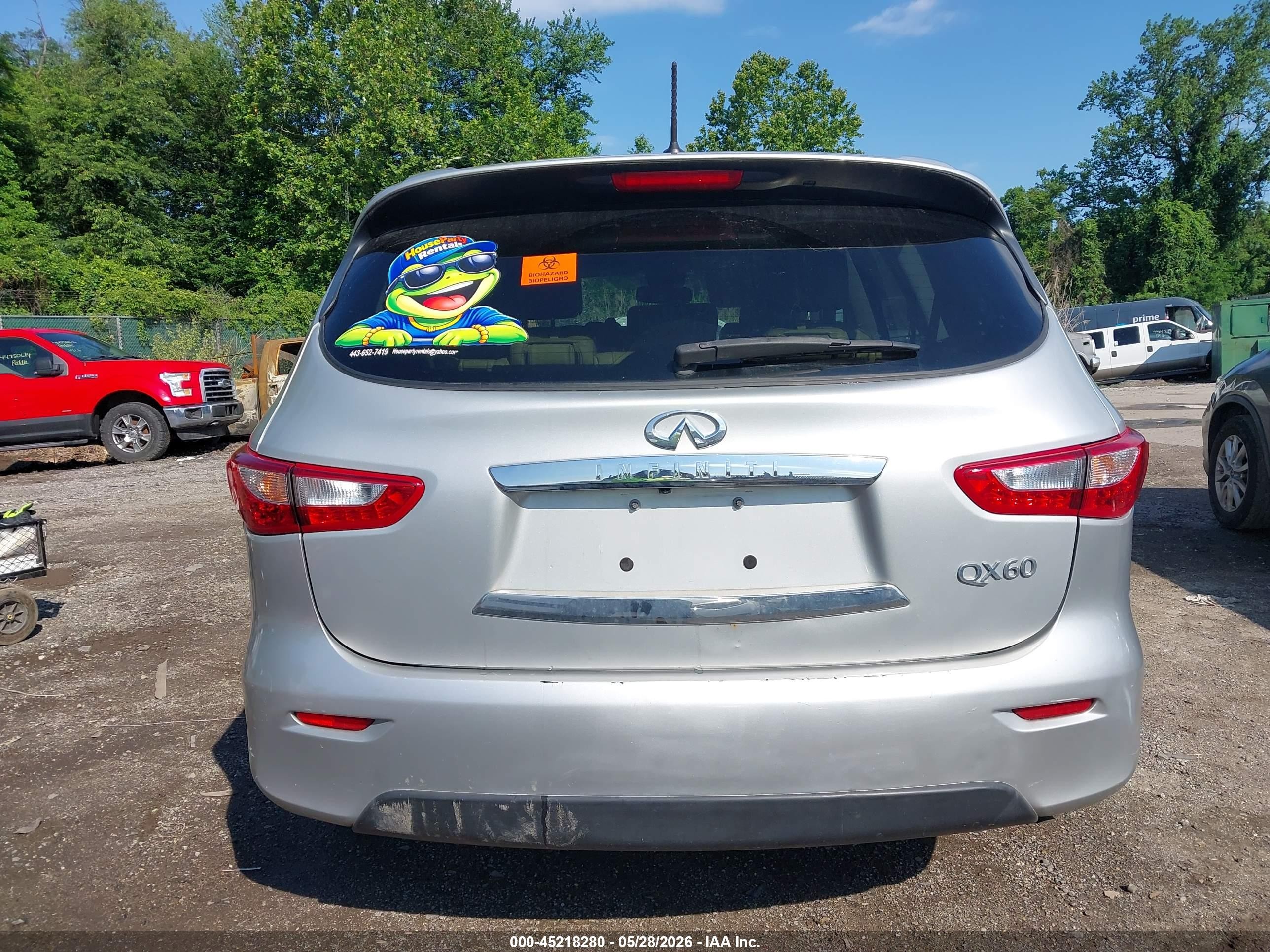 2015 Infiniti Qx60   Silver vin: 5N1AL0MMXFC517625