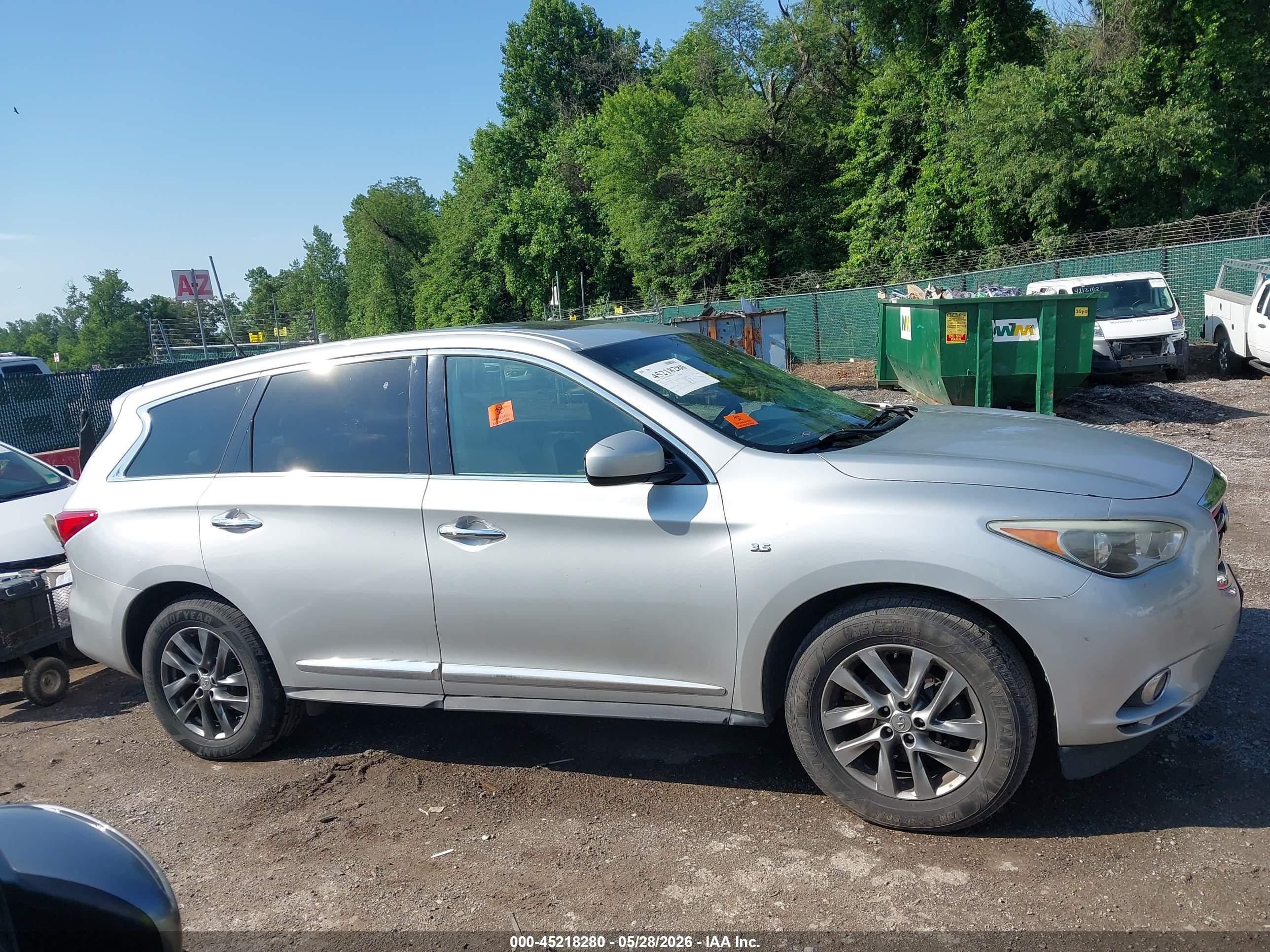 2015 Infiniti Qx60   Silver vin: 5N1AL0MMXFC517625