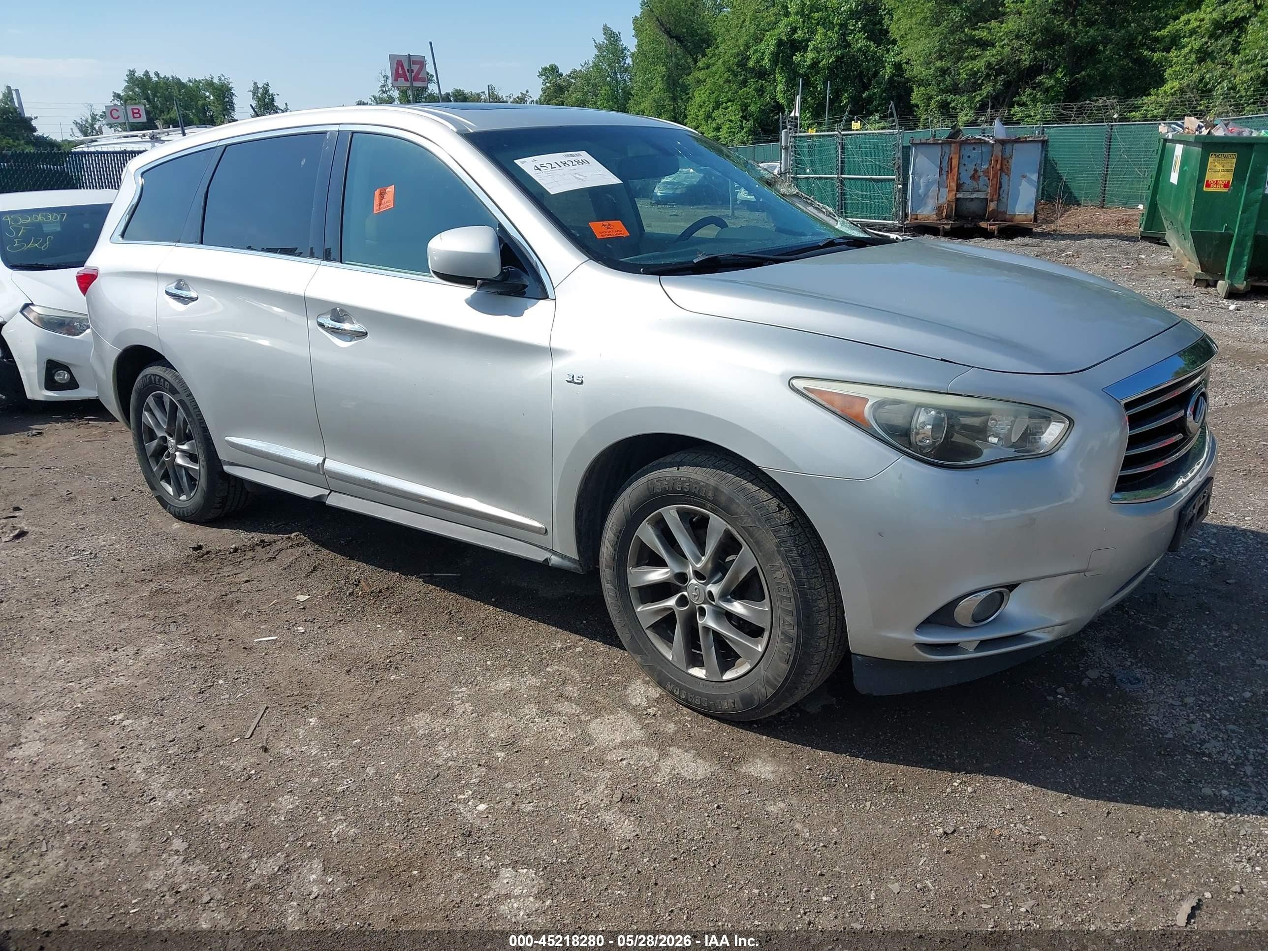 2015 Infiniti Qx60   Silver vin: 5N1AL0MMXFC517625