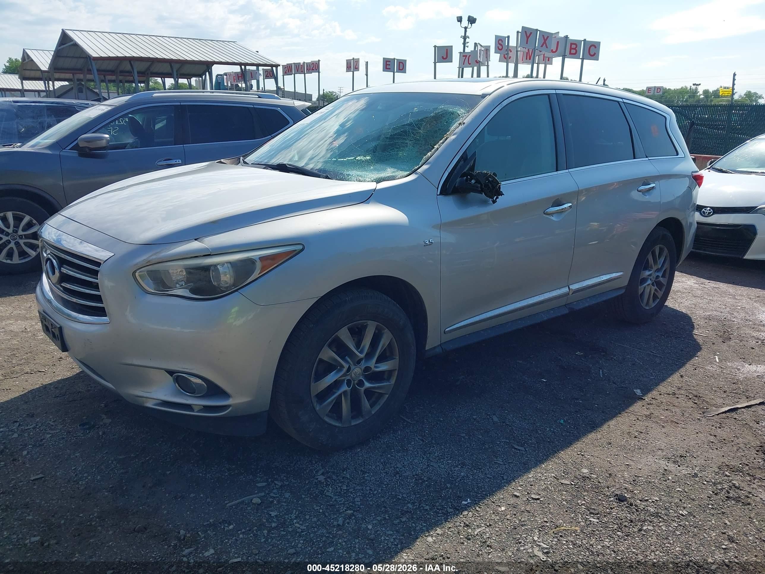 2015 Infiniti Qx60   Silver vin: 5N1AL0MMXFC517625