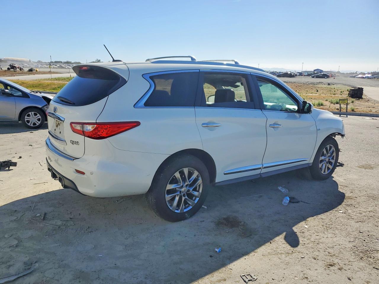 2015 Infiniti Qx60 Base White vin: 5N1AL0MMXFC520508